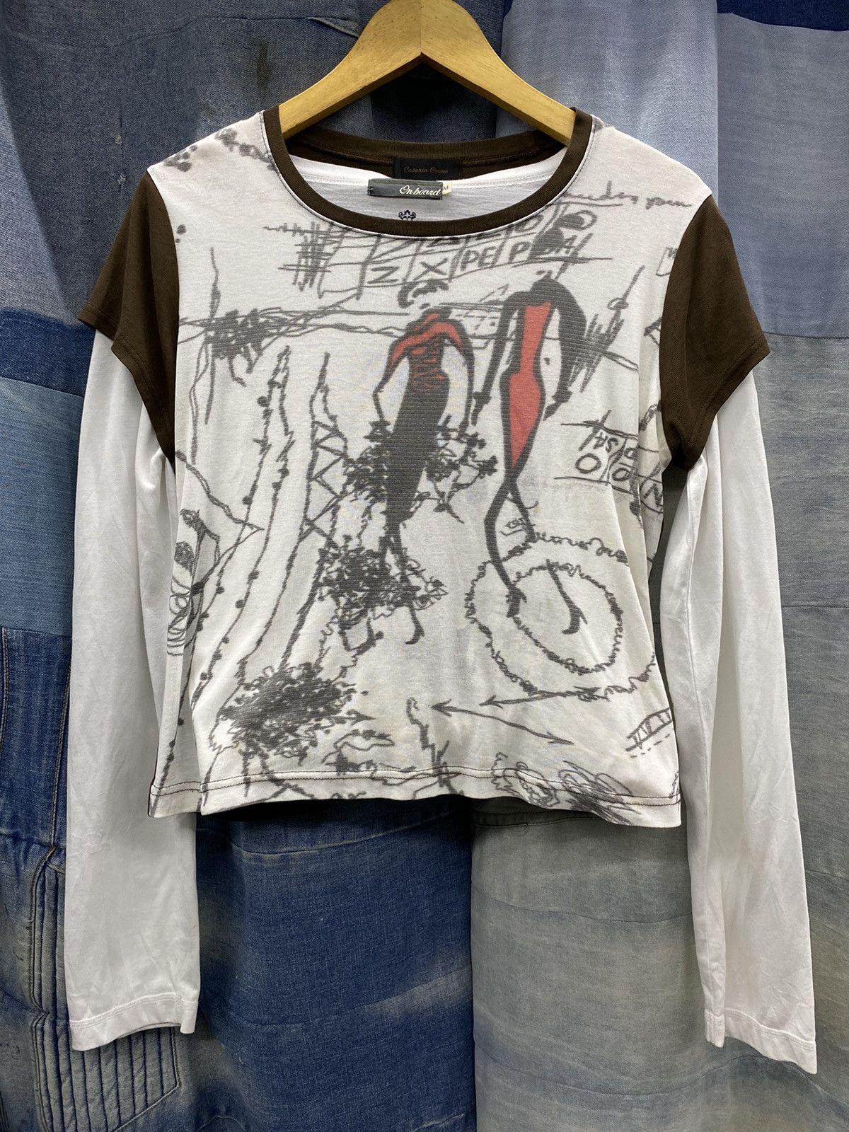 y2k art tshirt numbernine cdg style japanese brand
