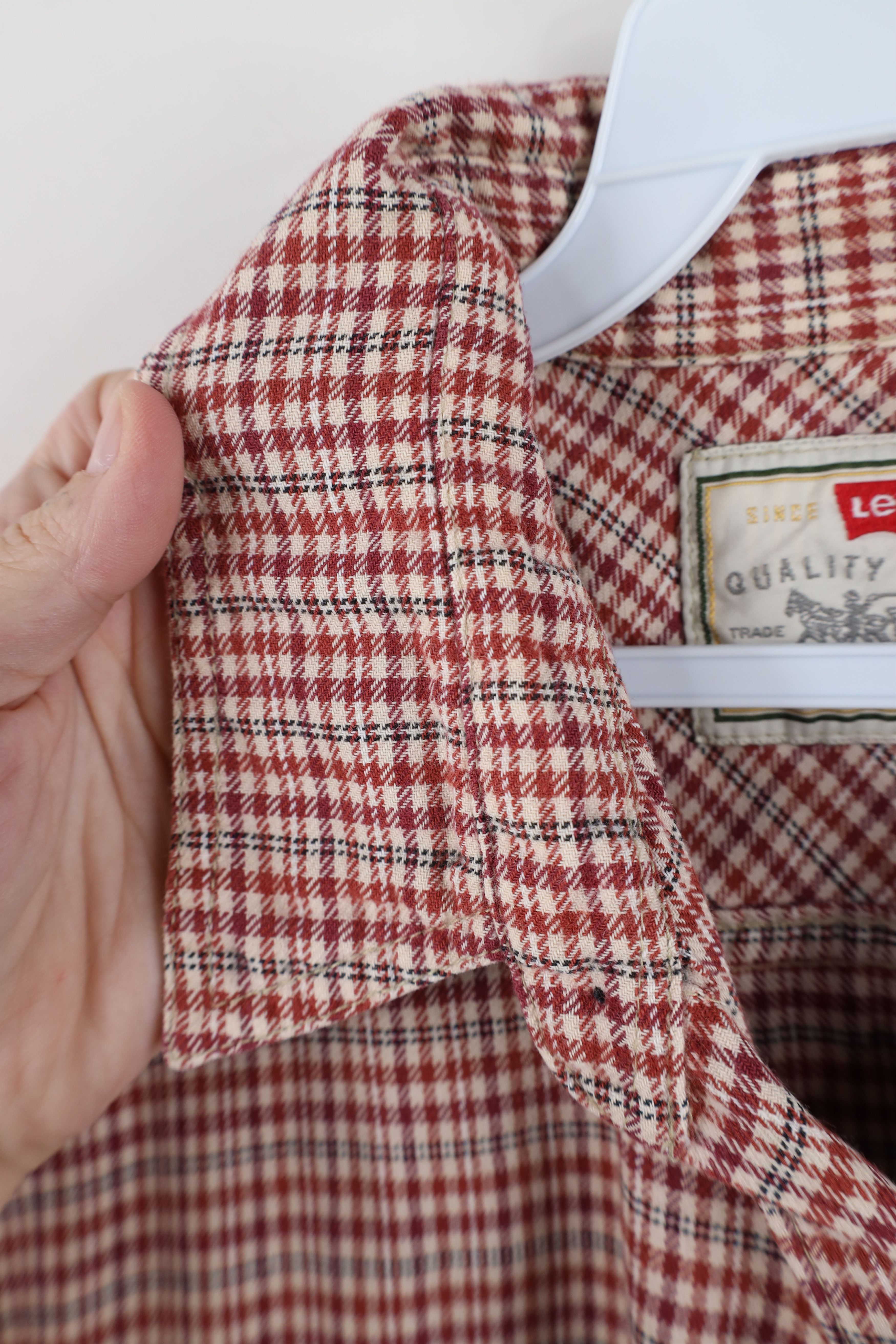 Levi's Vintage 90s Levis Baggy Flannel Collared Button Shirt Plaid Size US L / EU 52-54 / 3 - 8 Thumbnail