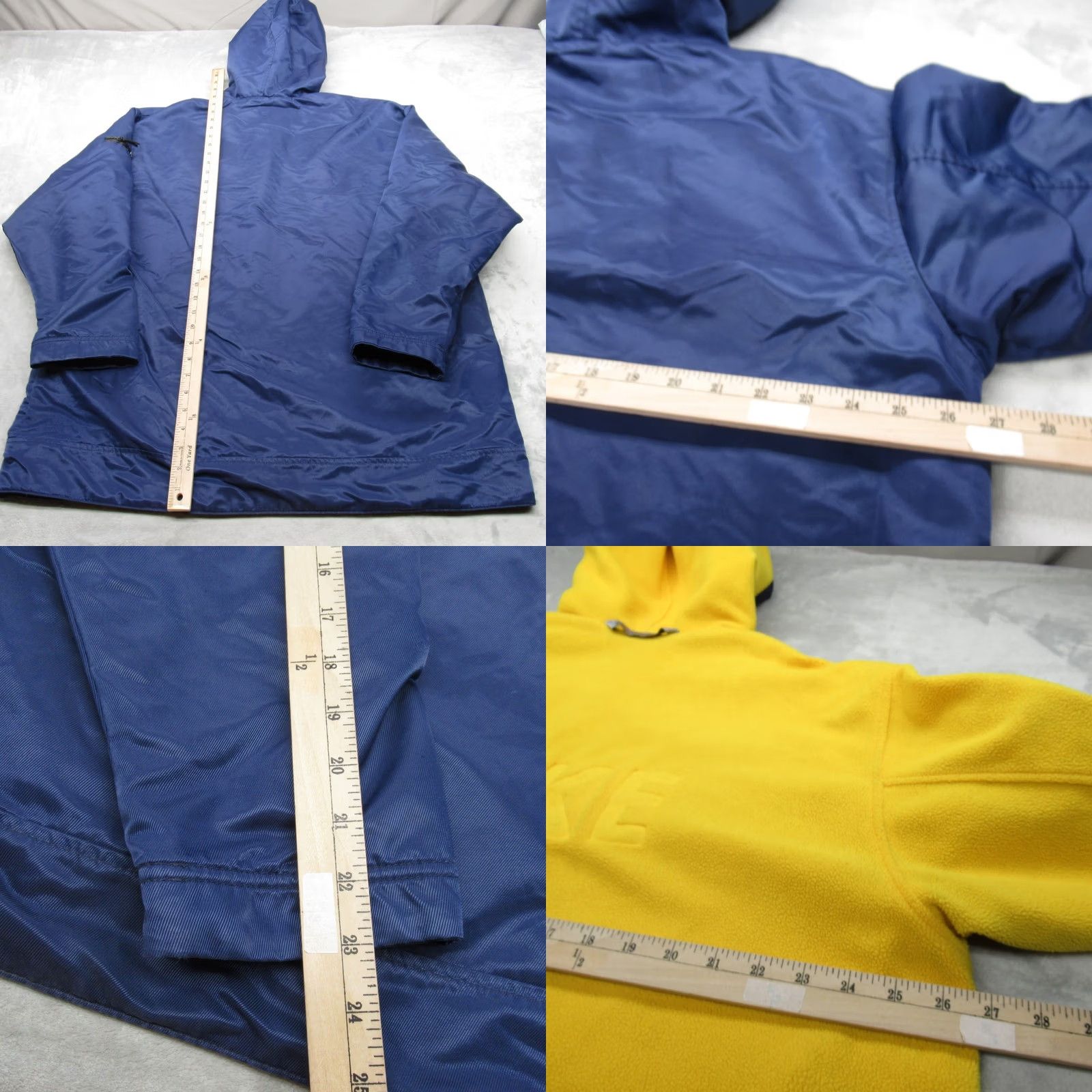 Nike VINTAGE Nike Jacket Mens Large Blue Yellow Reversible Hooded Full Zip VTG 90'S Size US L / EU 52-54 / 3 - 10 Thumbnail
