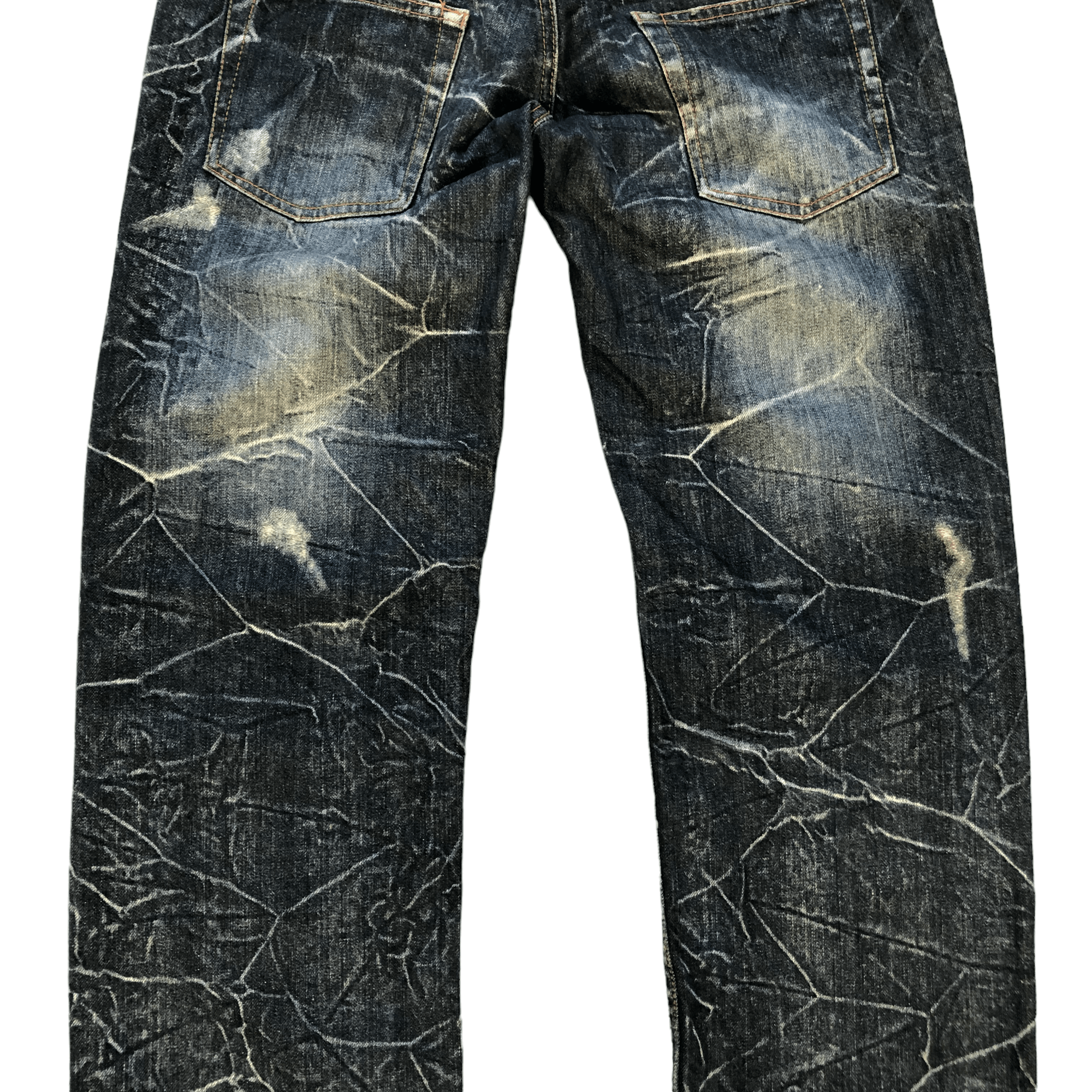 Japanese Brand NYLOUS LIMITED EDITION DOUBLE WAIST DENIM PANTS #5981-216 Size US 33 - 16 Thumbnail