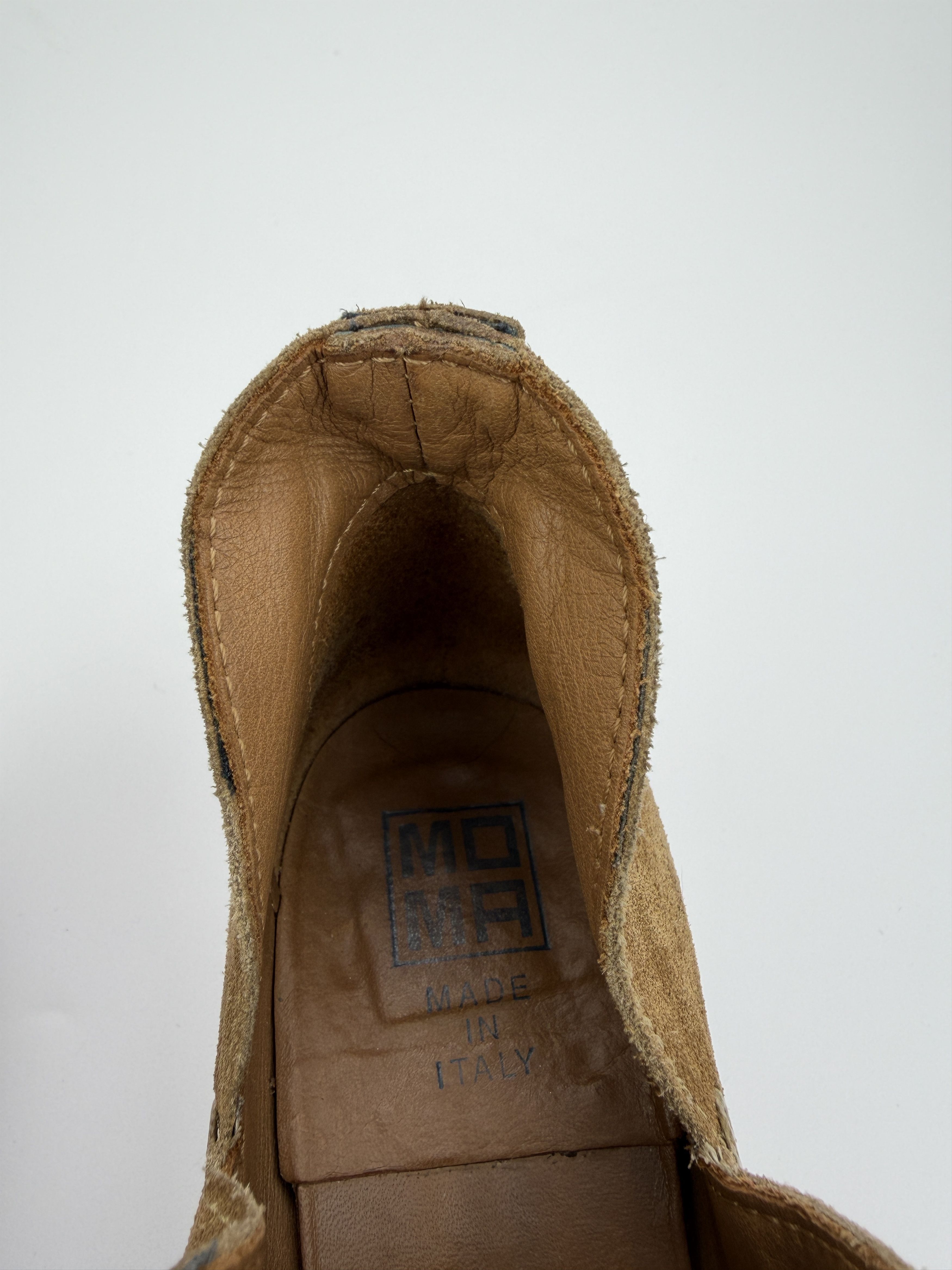 MoMA Moma Beige Suede Ankle Boots Side Slid Pointed Toes Size US 6 / IT 36 - 16 Thumbnail