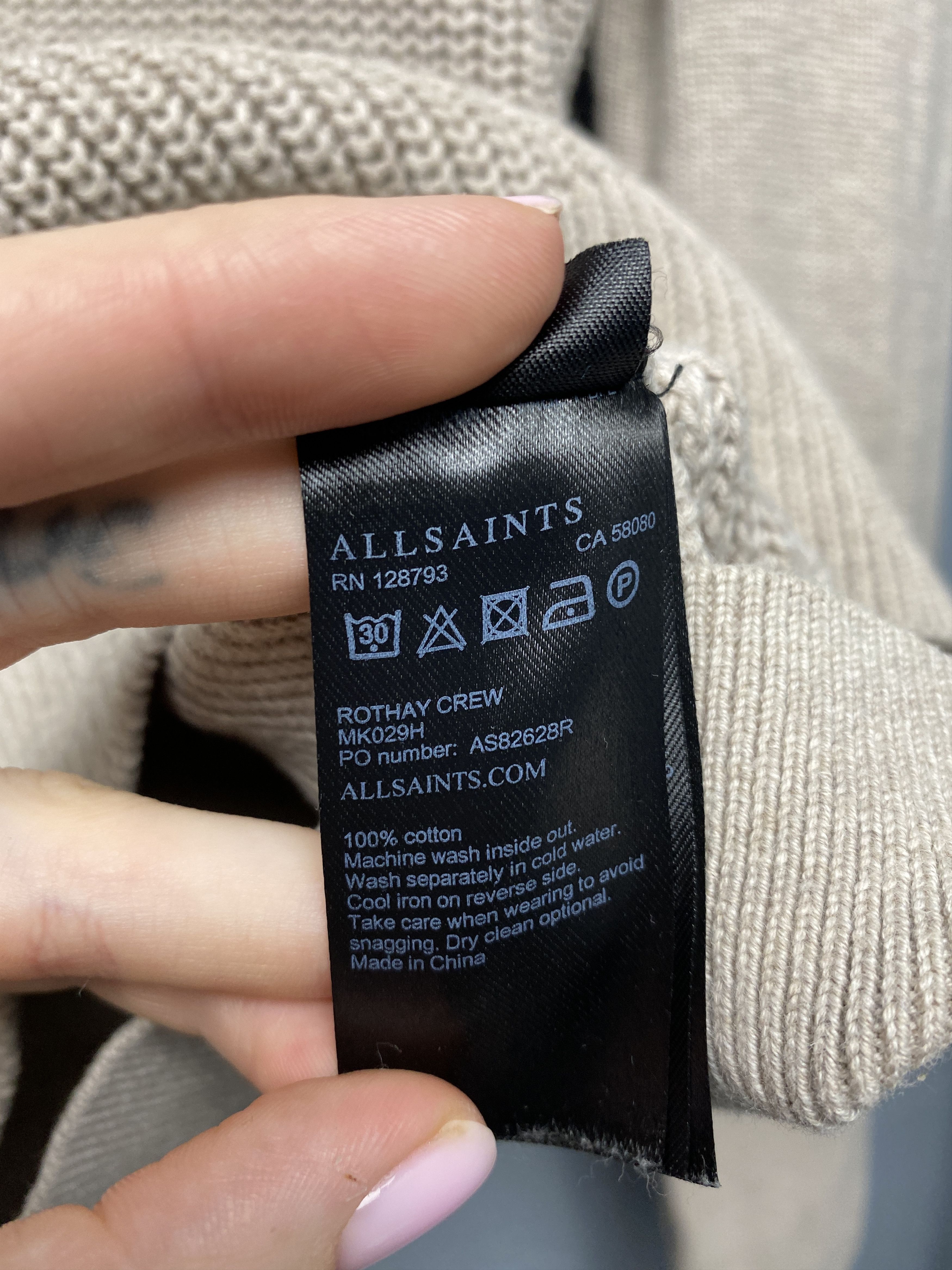 Allsaints Allsaints Vintage Mens Rothay Crew Neck Knit Sweater Size US M / EU 48-50 / 2 - 4 Thumbnail