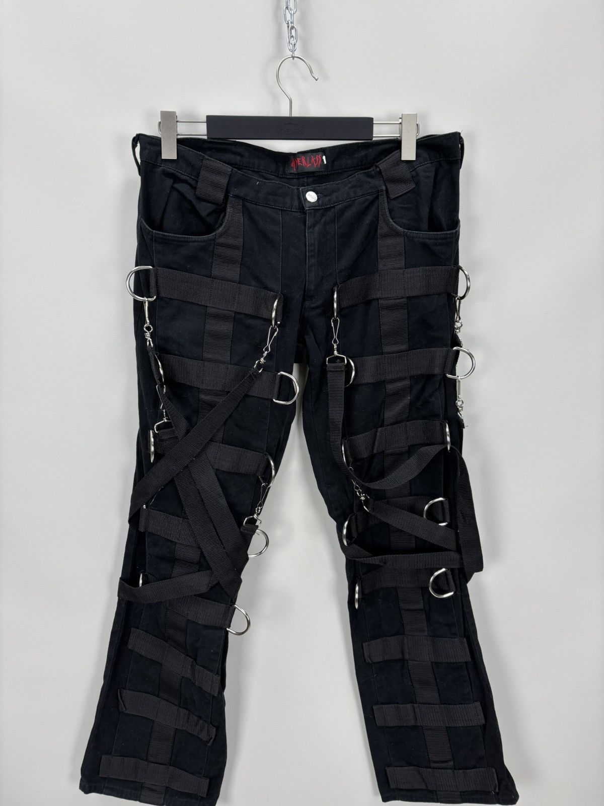 Other Mens gothic punk Y2k Jeans Aderlass Size 34/36 Color Black Size US 34 / EU 50 - 2 Thumbnail