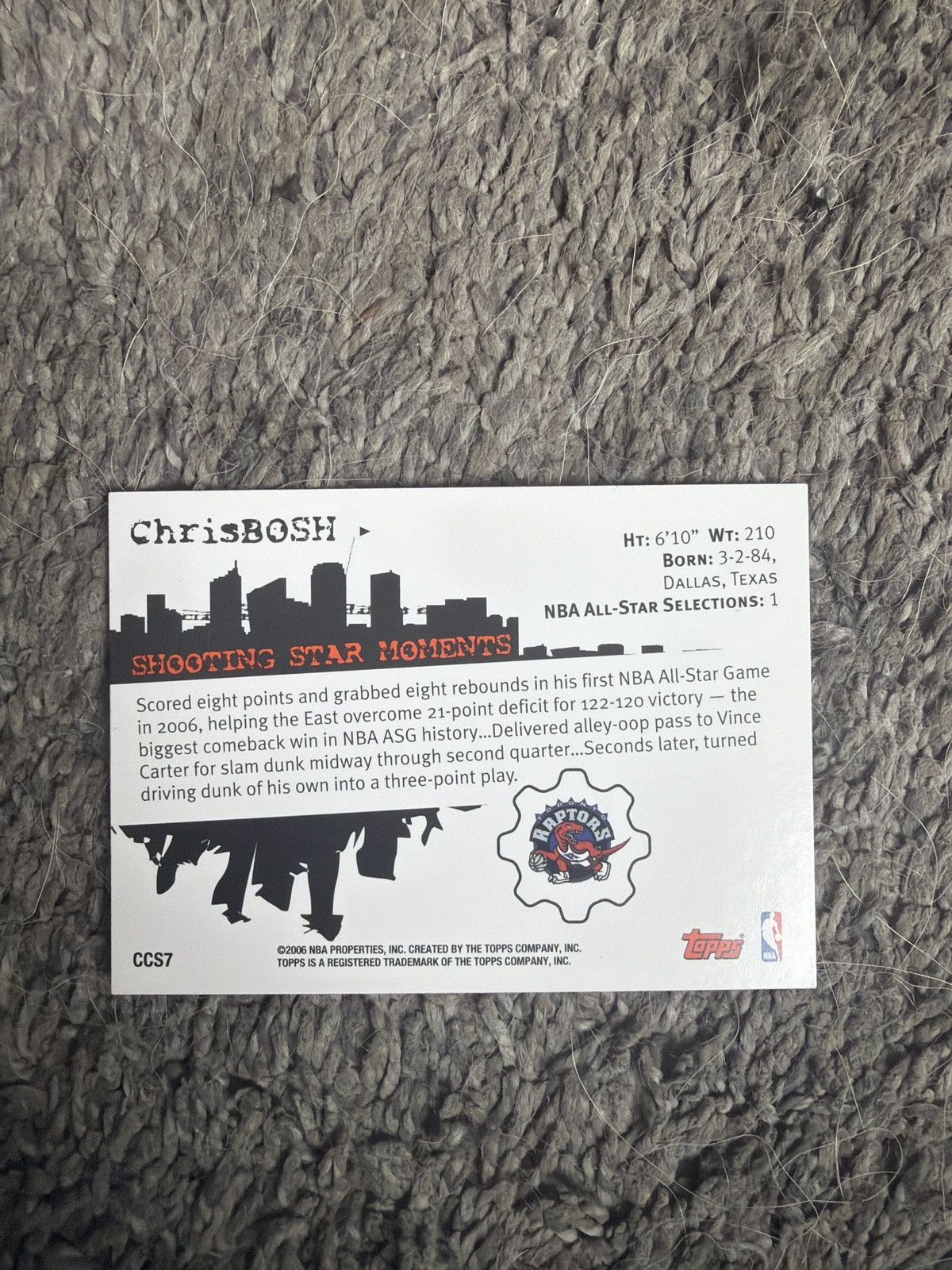 NBA 2006 Topps #CCS7 Chris Bosh Card Size ONE SIZE - 2 Thumbnail