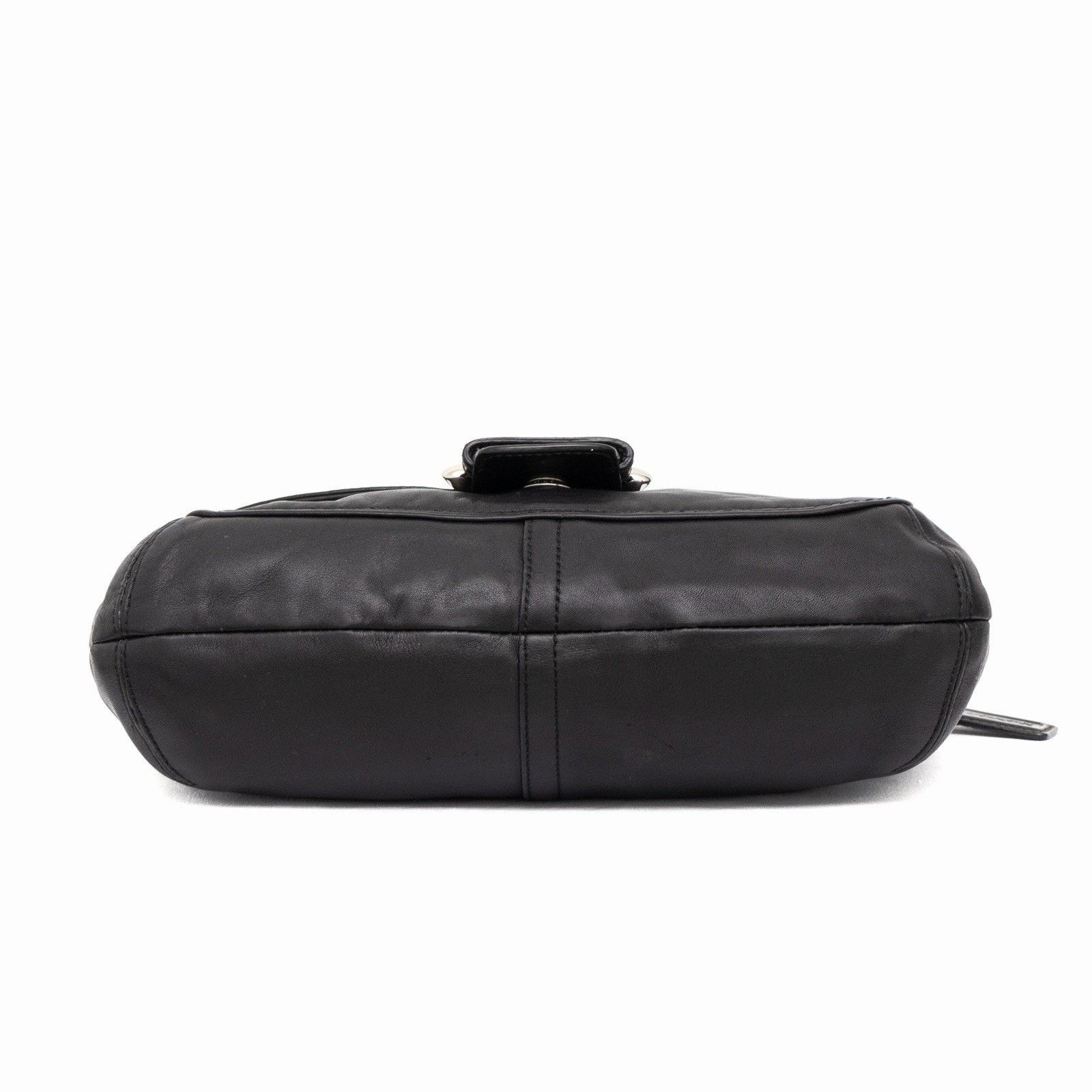 Coach Coach Medium Soho F13105 Y2K Black Leather Flap Shoulder Bag Size ONE SIZE - 7 Thumbnail