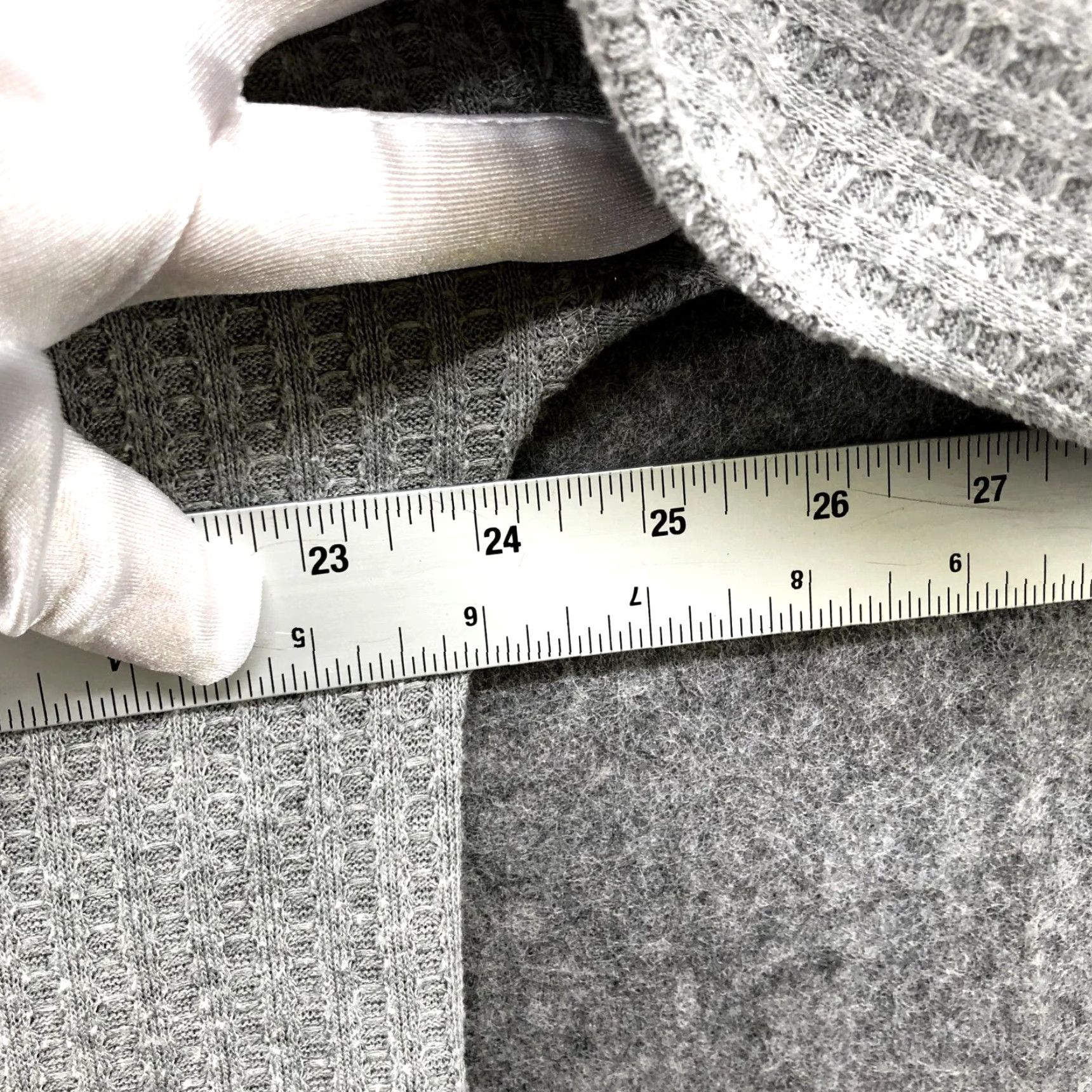 Vintage Chaser Thermal Hoodie T Shirt Womens M Gray Long Sleeve Crew Neck Pullover Casual Knit Polyester Blend Oversized Size M / US 6-8 / IT 42-44 - 8 Thumbnail