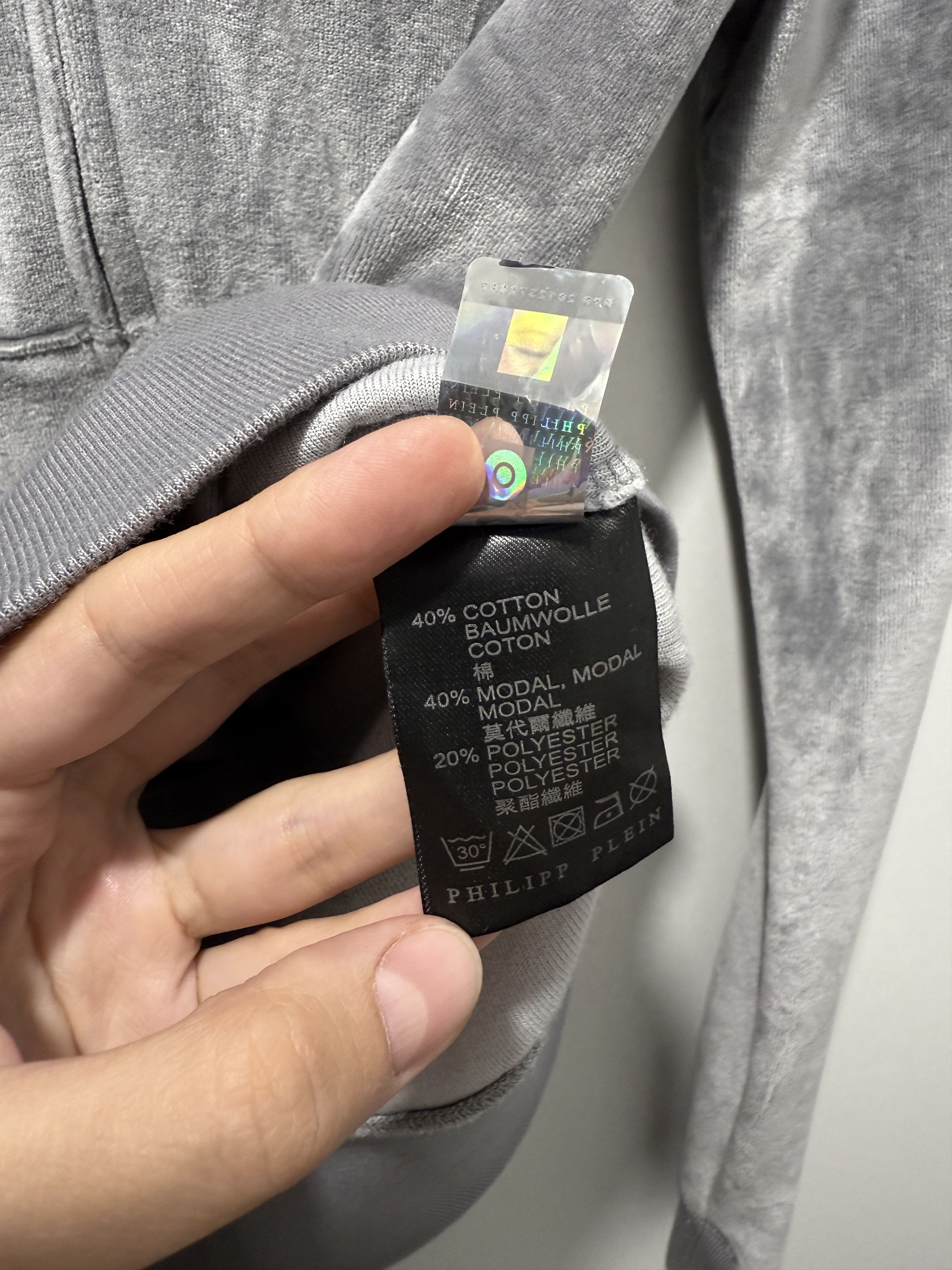 Philipp Plein Philipp Plein Velour Full Zip Hoodie Luxury Sport M-L Size M / US 6-8 / IT 42-44 - 5 Thumbnail