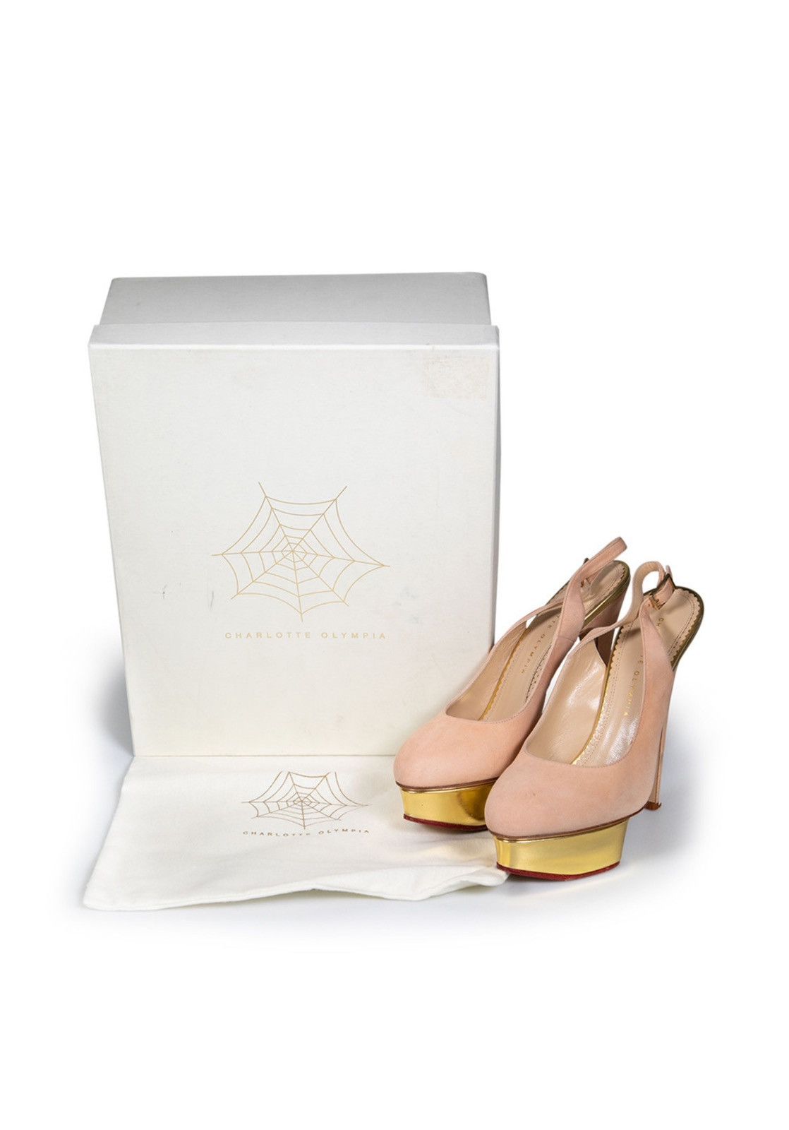 Charlotte Olympia Charlotte Olympia Dolly Slingback - Blush Suede Heels Size US 9.5 / IT 39.5 - 2 Thumbnail