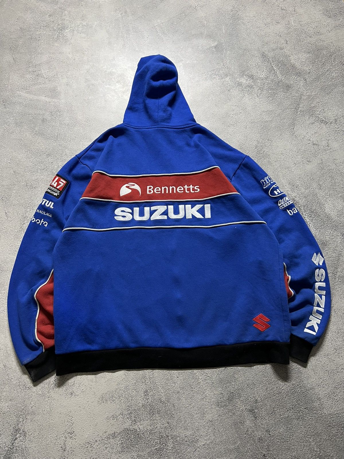 Vintage Vintage Y2k Suzuki GSX 💙 Racing Zip Hoodie 00’s Size US XXL / EU 58 / 5 - 13 Thumbnail