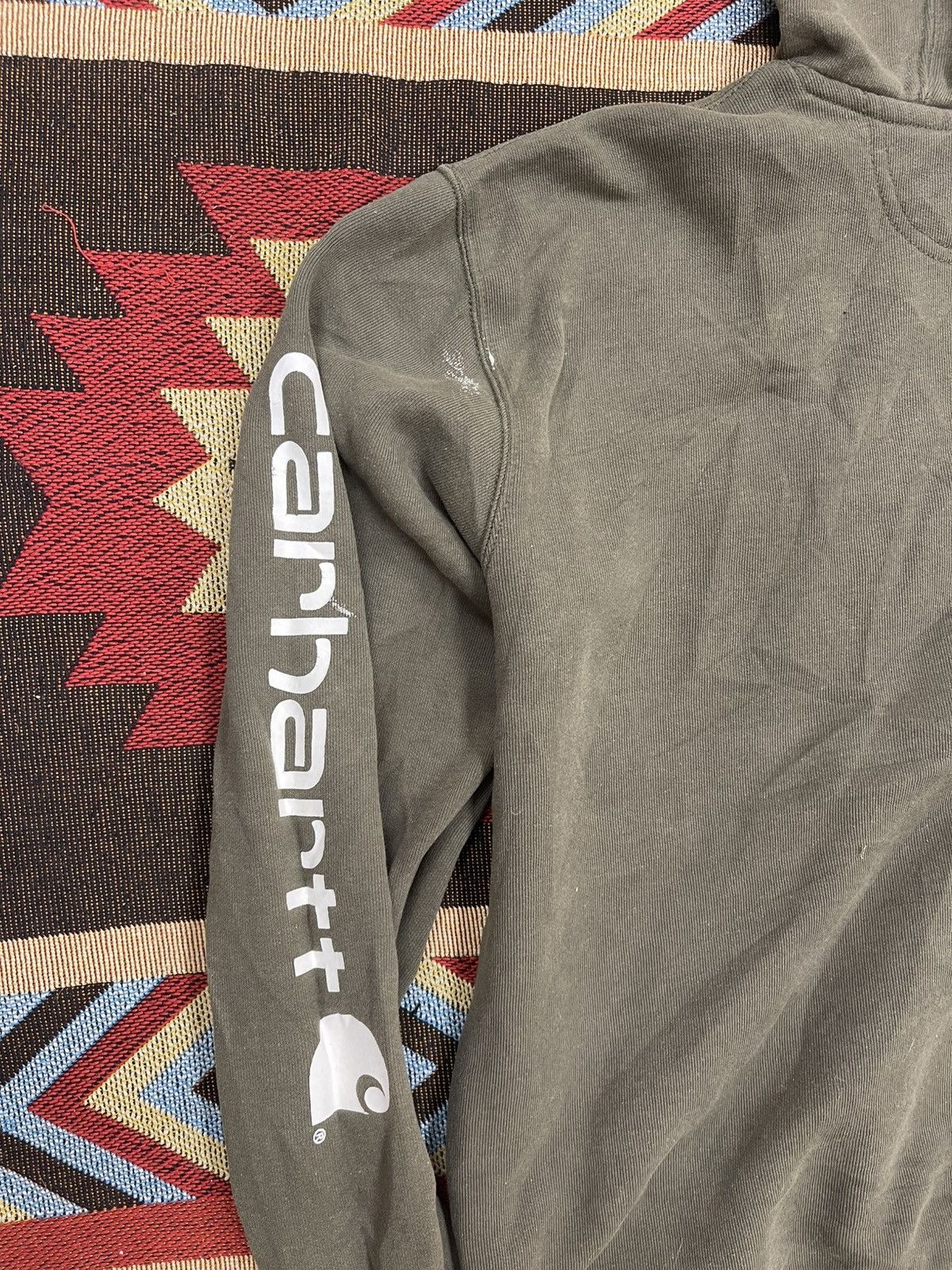 Carhartt × Carhartt Wip CARHARTT GREEN IVORY HOODIE SZ L Size US L / EU 52-54 / 3 - 7 Thumbnail