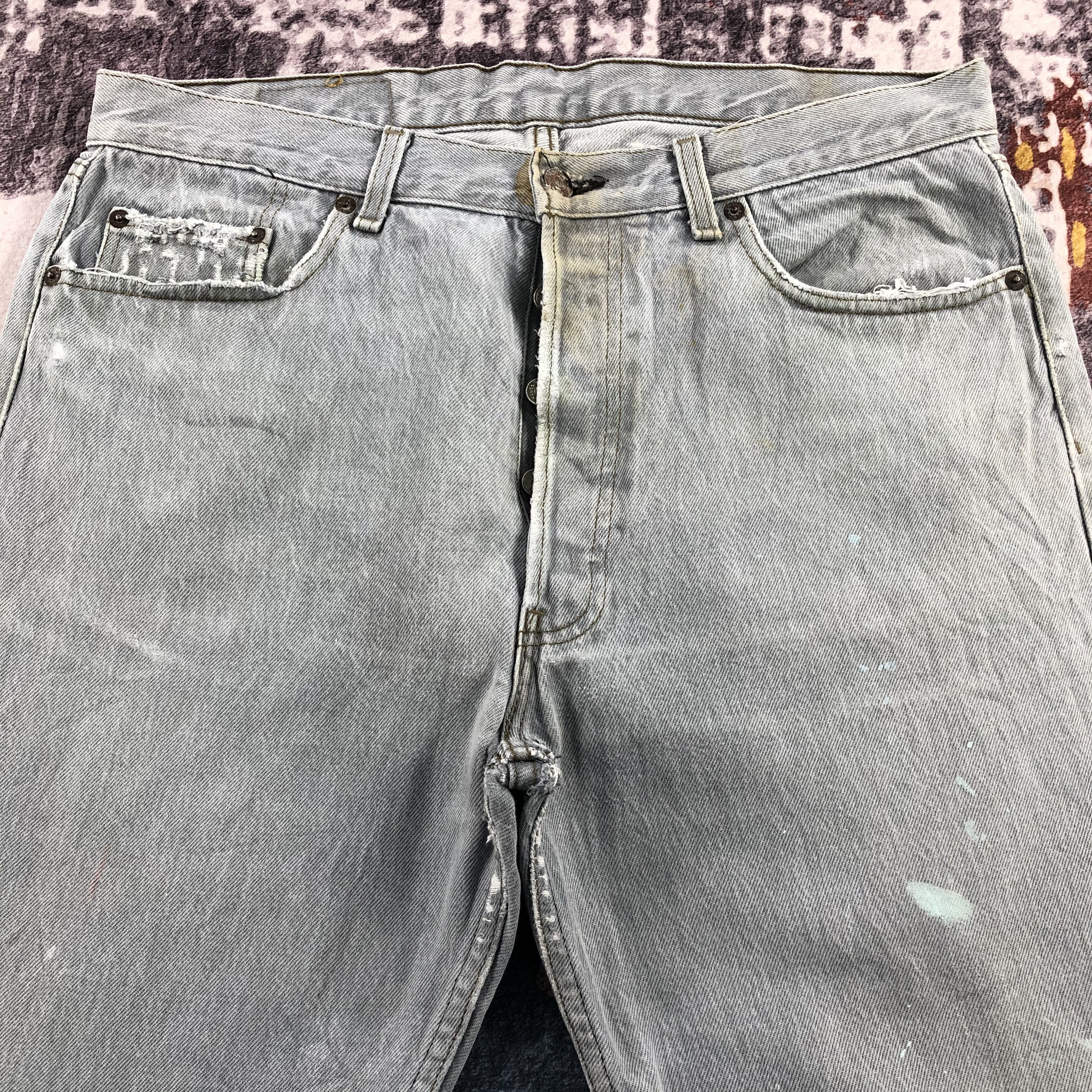 Levi's × Vintage Vintage 90s Ash Gray Levis 501 Jeans-JM2181 Size US 34 / EU 50 - 3 Thumbnail
