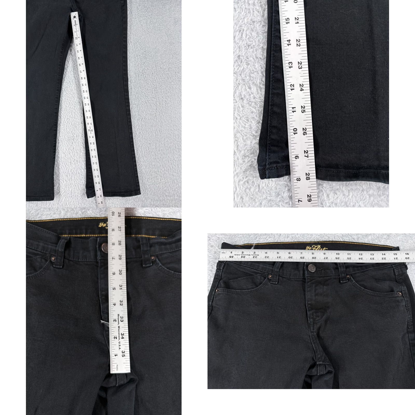 Old Navy Old Navy Jeans Bootcut Womens 6 Black Denim Cotton Mid 30x28 5-Pocket Stretch Slimming Regular Comfortable Size 28" / US 6 / IT 42 - 8 Thumbnail