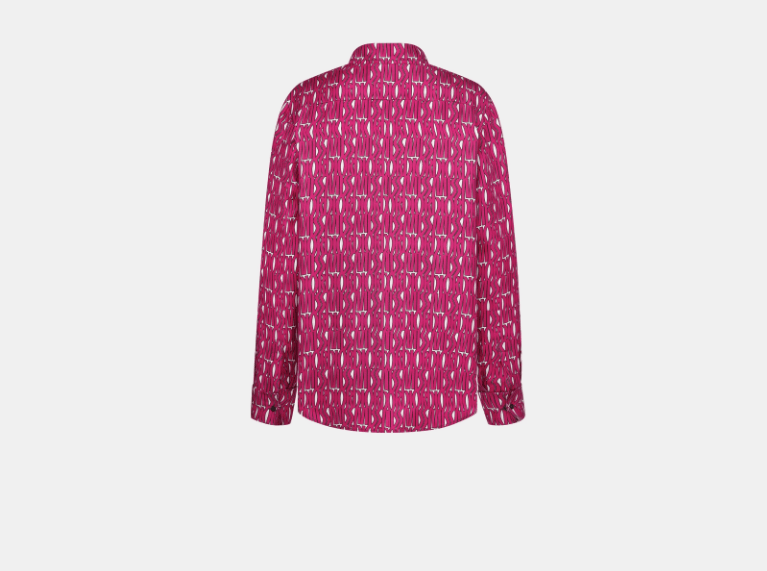 Dior o1w1db11225 451B28 Blouse in Fuchsia/White Size XS / US 0-2 / IT 36-38 - 2 Thumbnail