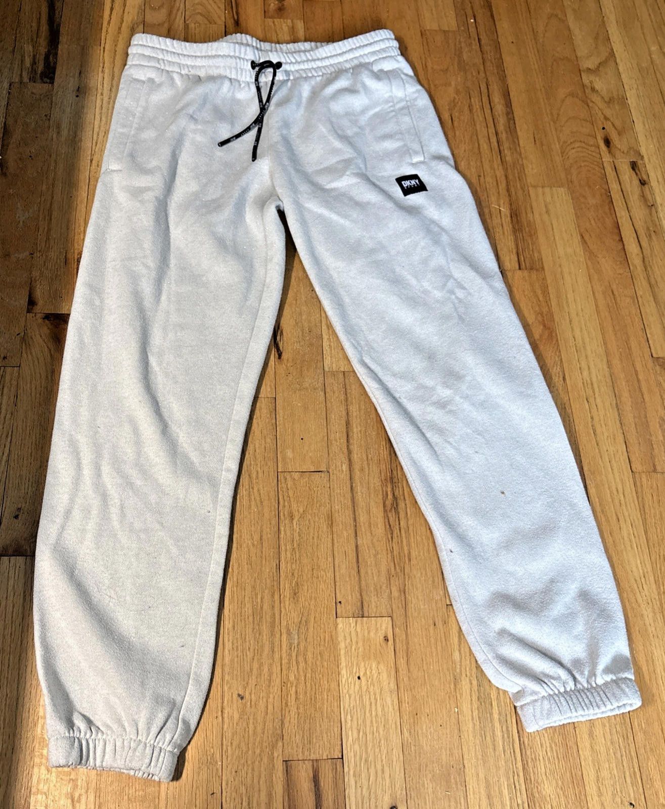 DKNY DKNY Women Sparkle Drawstring Fleece Sweatpants XS Size 26" / US 2 / IT 38 - 1 Thumbnail
