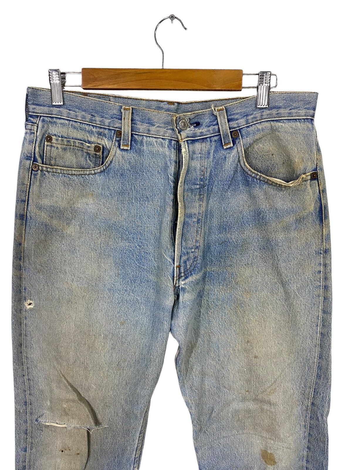 Levi's Vintage levis 80s 501 denim distressed Size US 33 - 2 Thumbnail