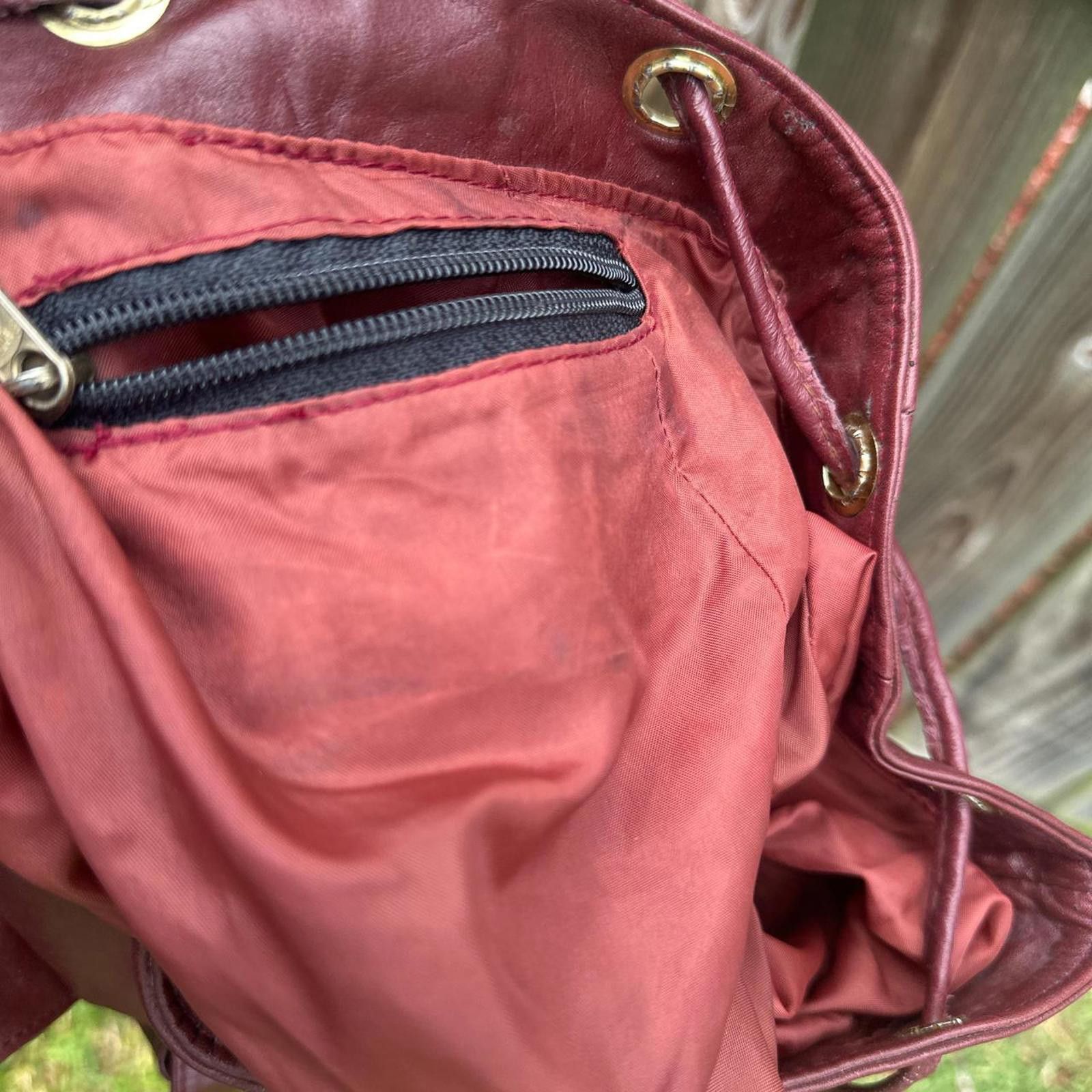 Other Burgundy leather backpack with a boho vibe #backpacklove Size ONE SIZE - 7 Thumbnail
