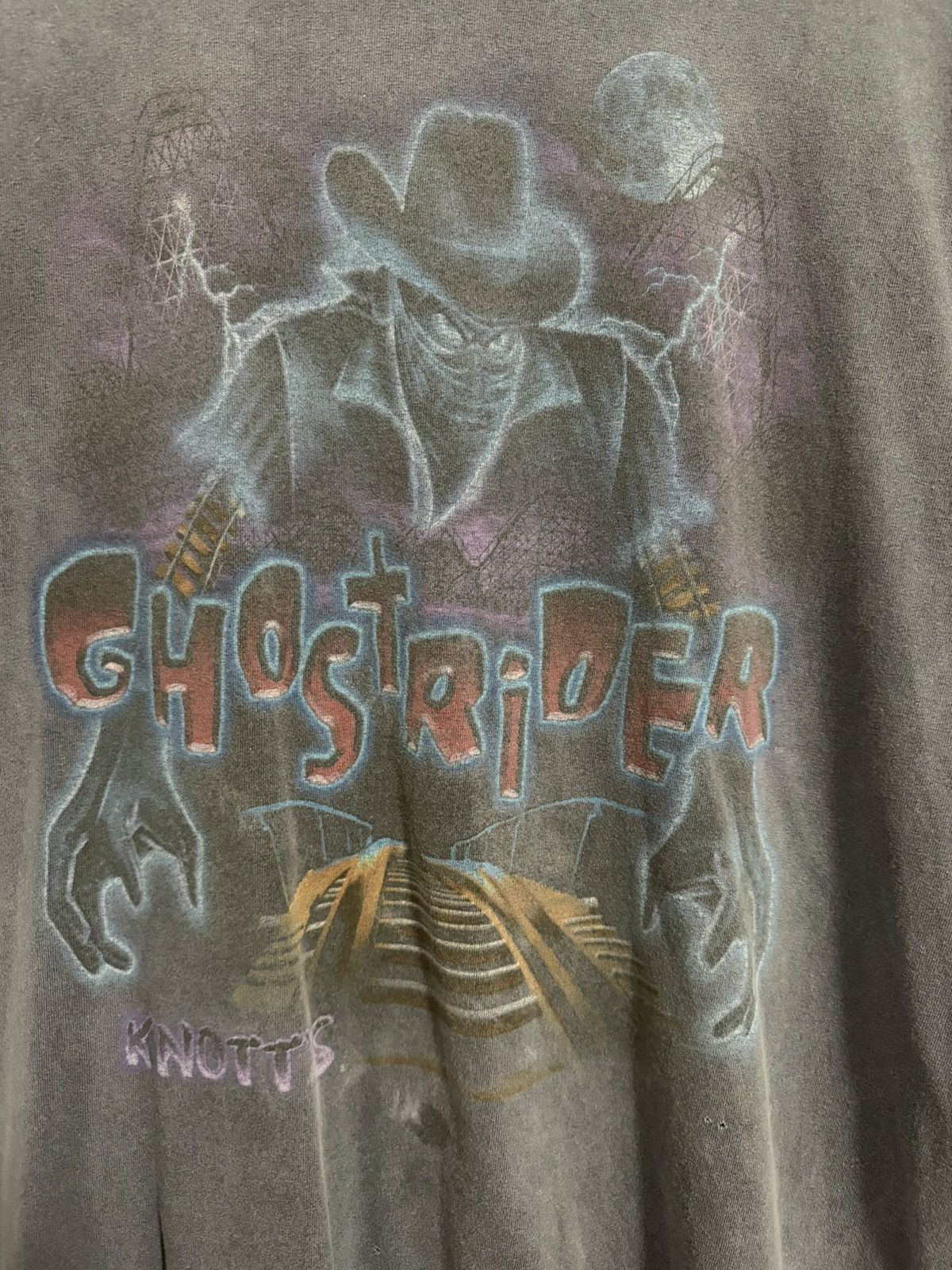 Vintage 1998 knotts ghost rider opening shirt. Size US XXL / EU 58 / 5 - 4 Thumbnail