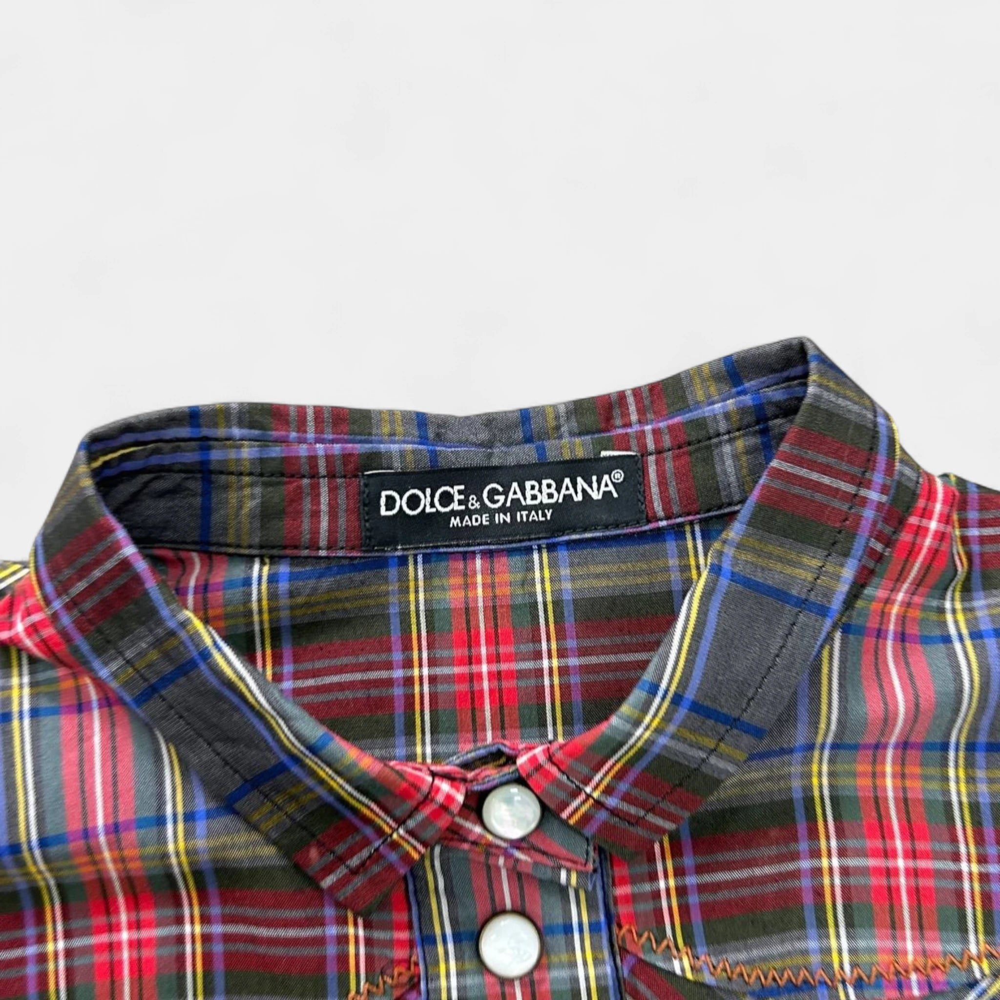 Dolce & Gabbana Dolce & Gabbana Western Style Tartan Pattern Shirt Size US S / EU 44-46 / 1 - 4 Thumbnail