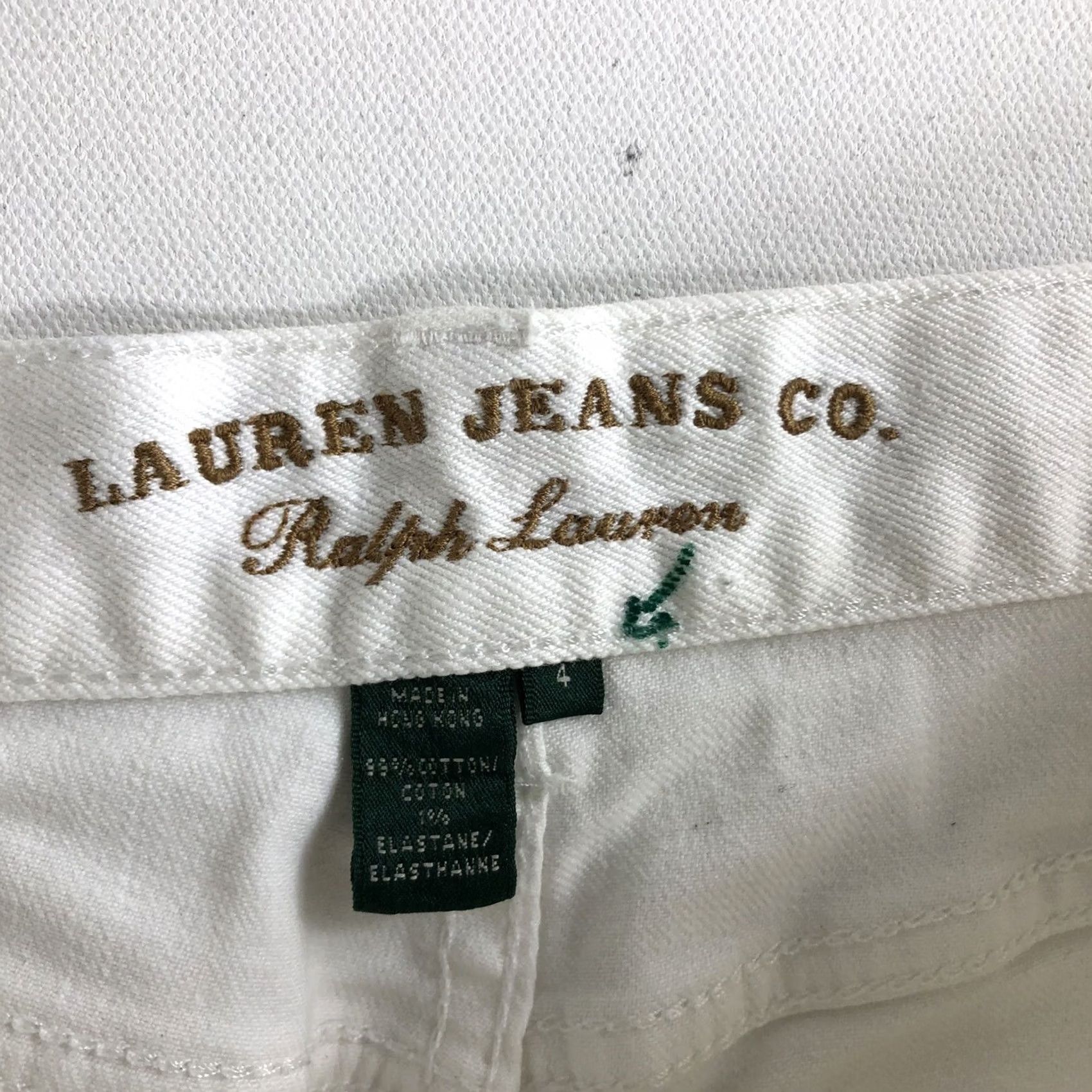 Ralph Lauren Lauren Ralph Lauren Bermuda Denim Short White Women's 4 Vintage? No—keep accurate: Lauren Ralph Lauren Bermuda Denim Short White Women's 4 Jasmine? Size 27" / US 4 / IT 40 - 5 Thumbnail