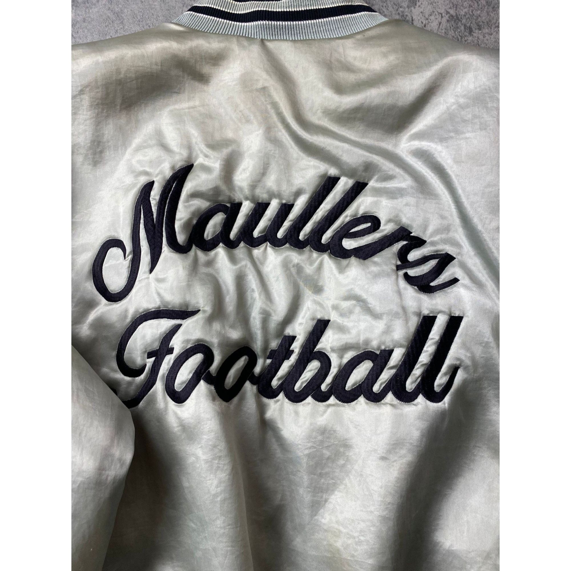 Vintage Vintage Maullers Football Jacket Satin Snap On Size US L / EU 52-54 / 3 - 6 Thumbnail