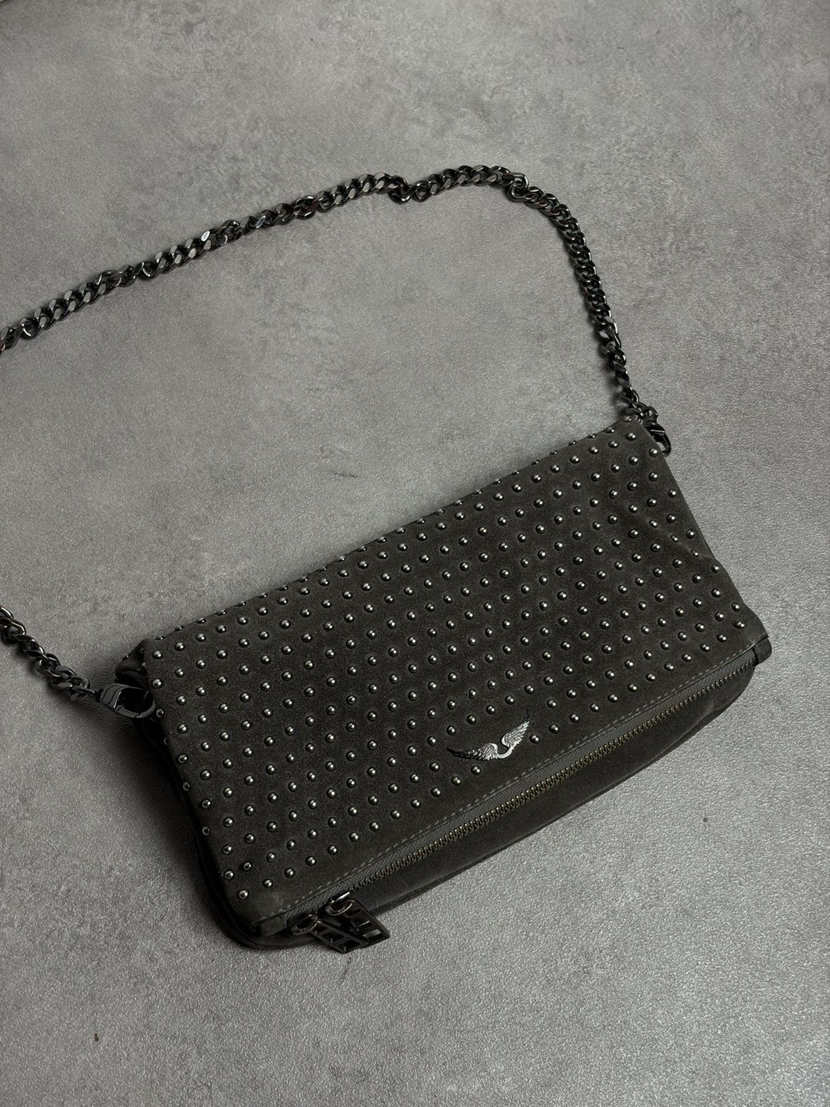 Zadig & Voltaire Zadig&Voltaire Rock Studs Suede Shoulder Bag Cow Leather Size ONE SIZE - 3 Thumbnail
