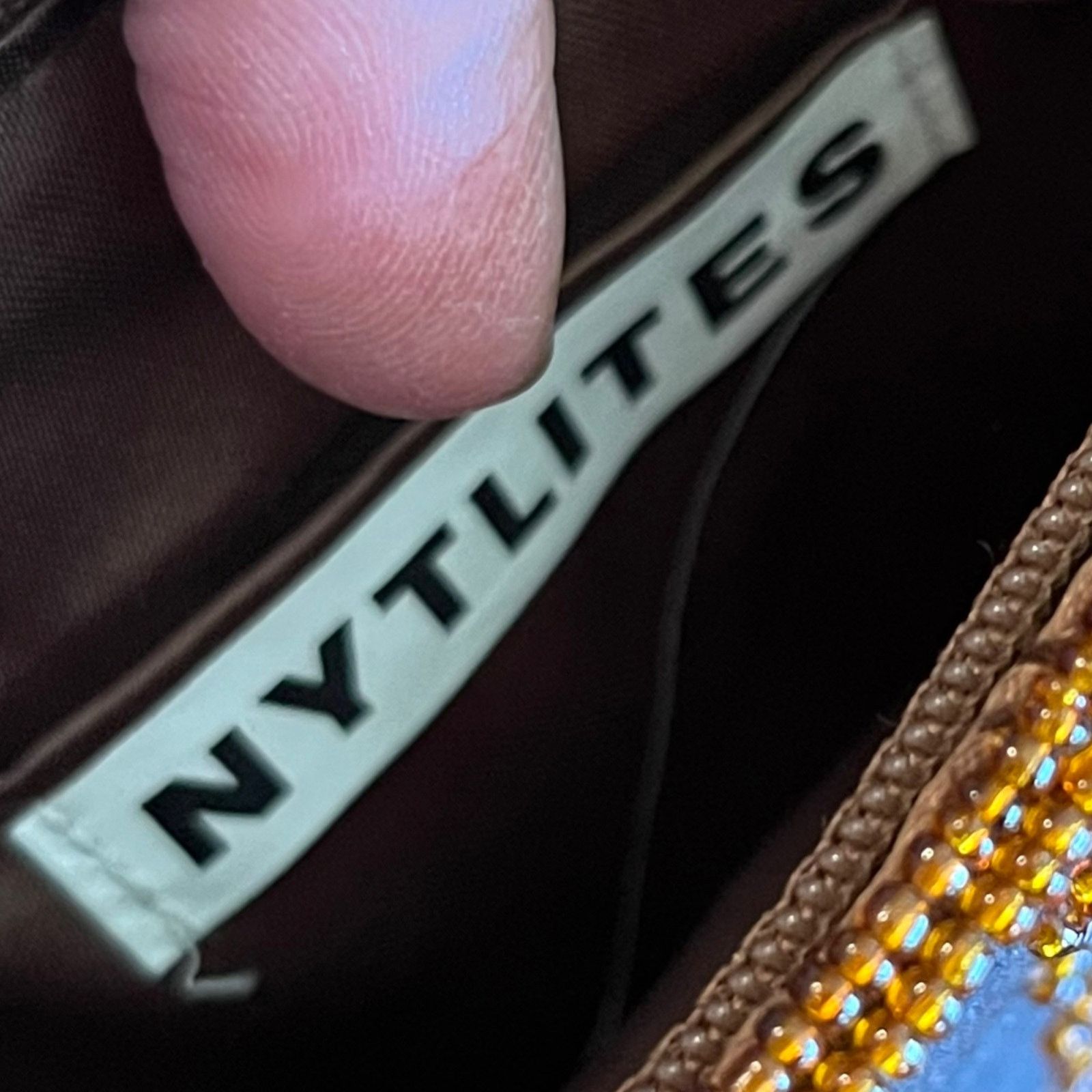 Other Vintage NYTLITES Chiffon Layered Beaded Purse Copper Brown Size ONE SIZE - 8 Thumbnail