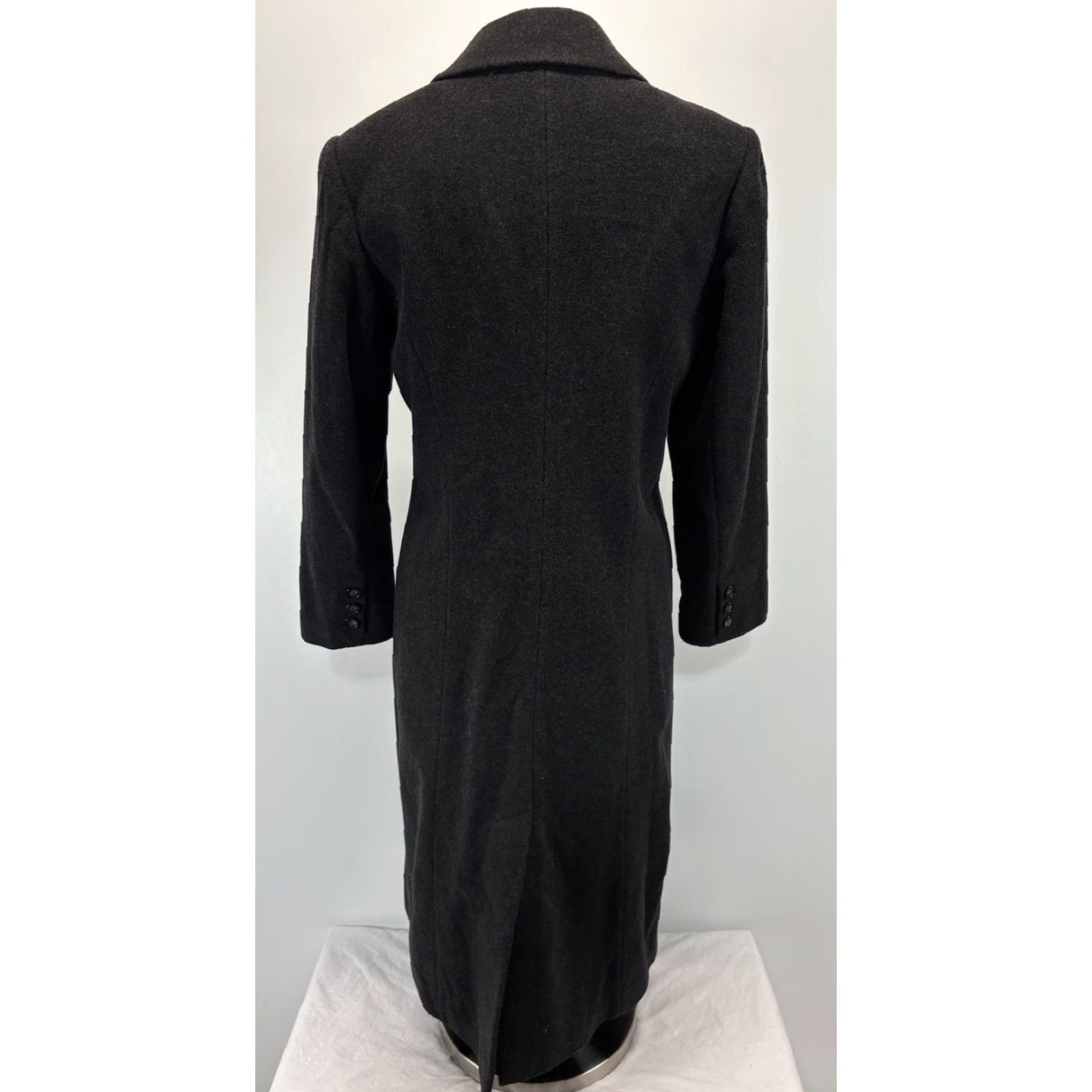Vintage VINTAGE Chadwicks Womens Coat Long Wool Charcoal Gray 10P Petite Overcoat Classic Dark Academia Womens Size L / US 10 / IT 46 - 3 Thumbnail