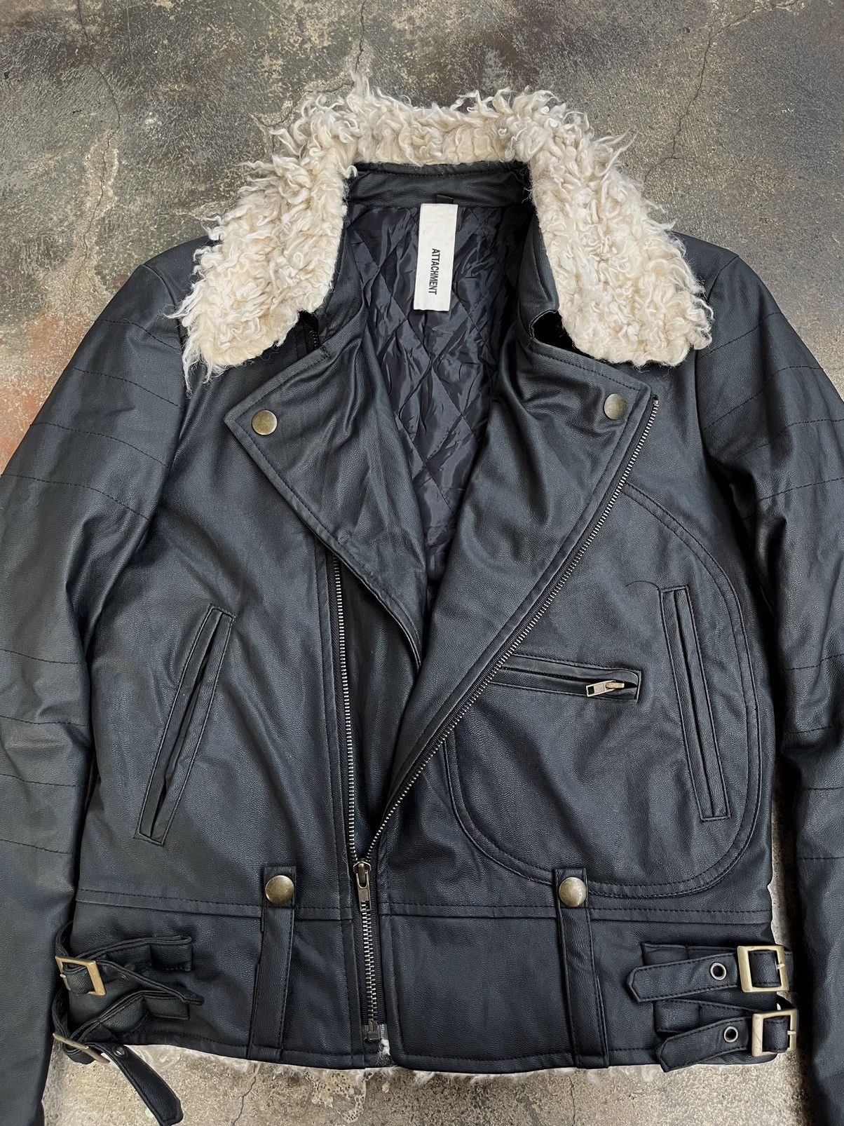 Isamu Katayama Backlash JAPANESE ATTACHMENT FUR BIKERS LEATHER JACKET GOTHIC PUNK Size US S / EU 44-46 / 1 - 5 Thumbnail