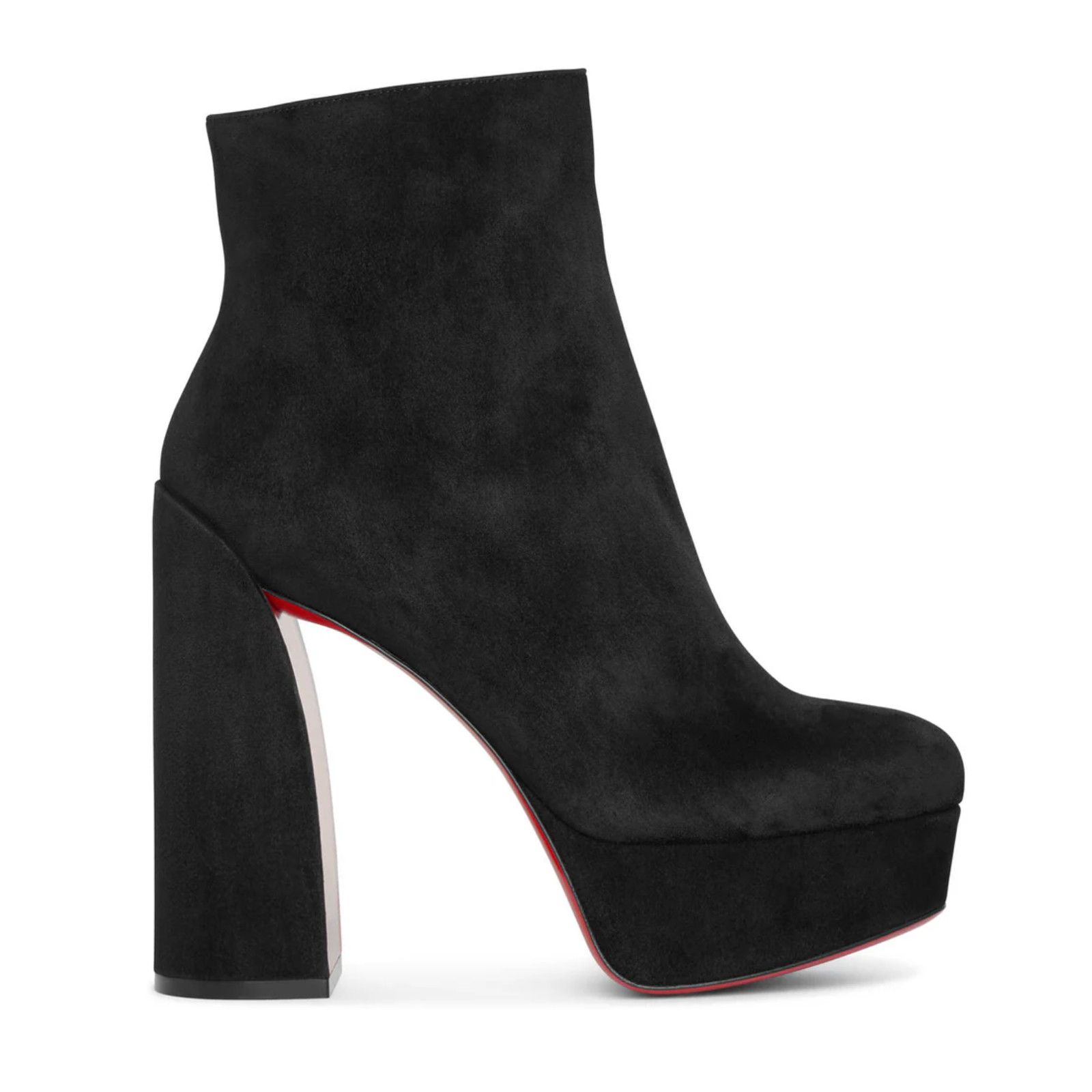 Christian Louboutin Christian Louboutin Movida Booty 130 Black Suede Bootie 40.5 Size US 10.5 / IT 40.5 - 1 Thumbnail