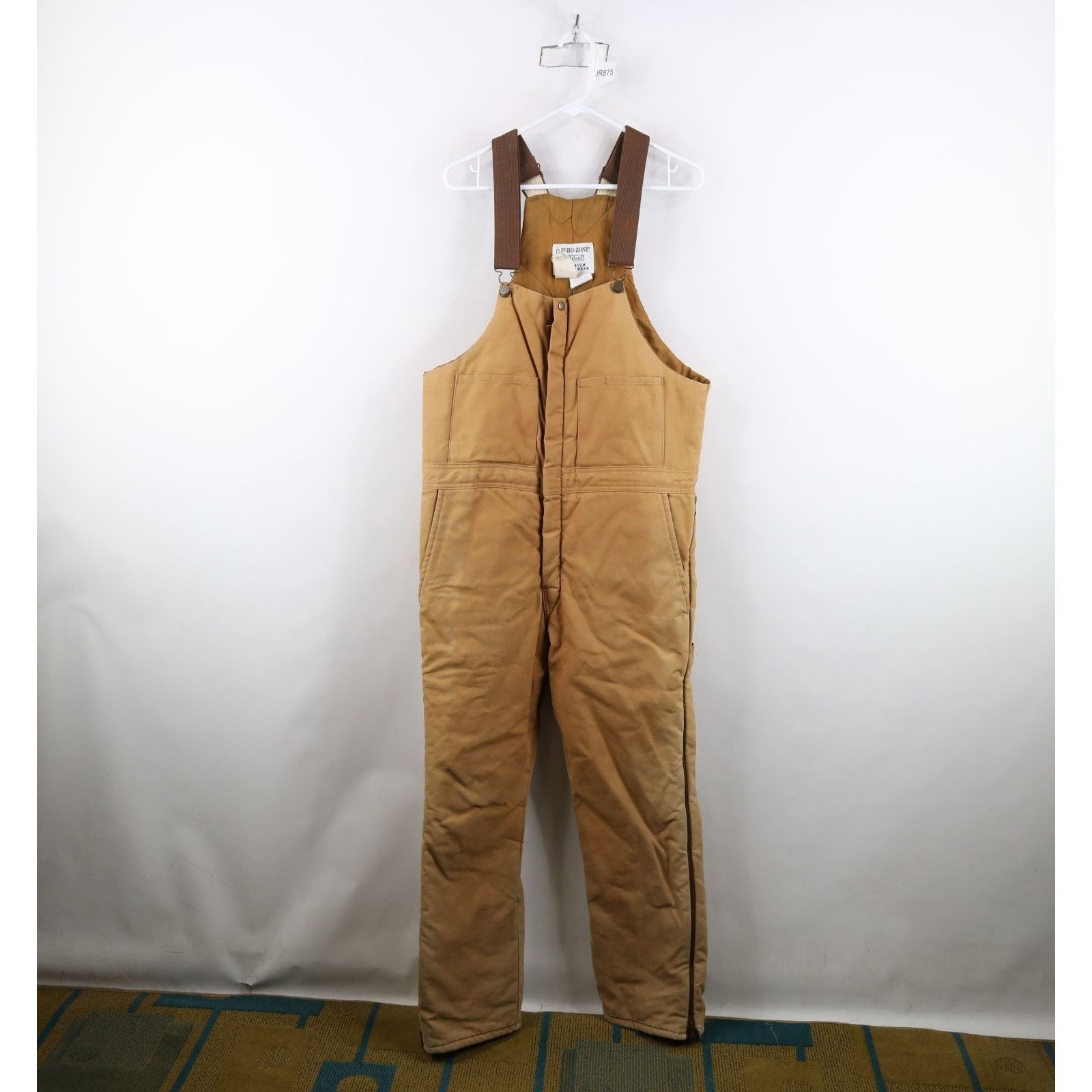Walls Vintage 90s Walls Distressed Quilted Canvas Overalls Size US 30 / EU 46 - 1 Thumbnail