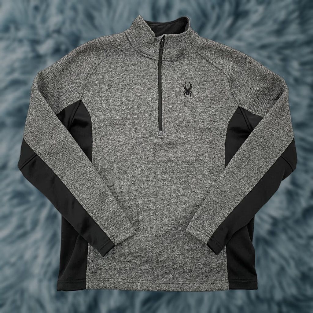 Spyder Spyder Jacket Adult Large Gray Black Accents 1/4 Zip Pullover Fleece Logo Mens L Size US L / EU 52-54 / 3 - 1 Thumbnail