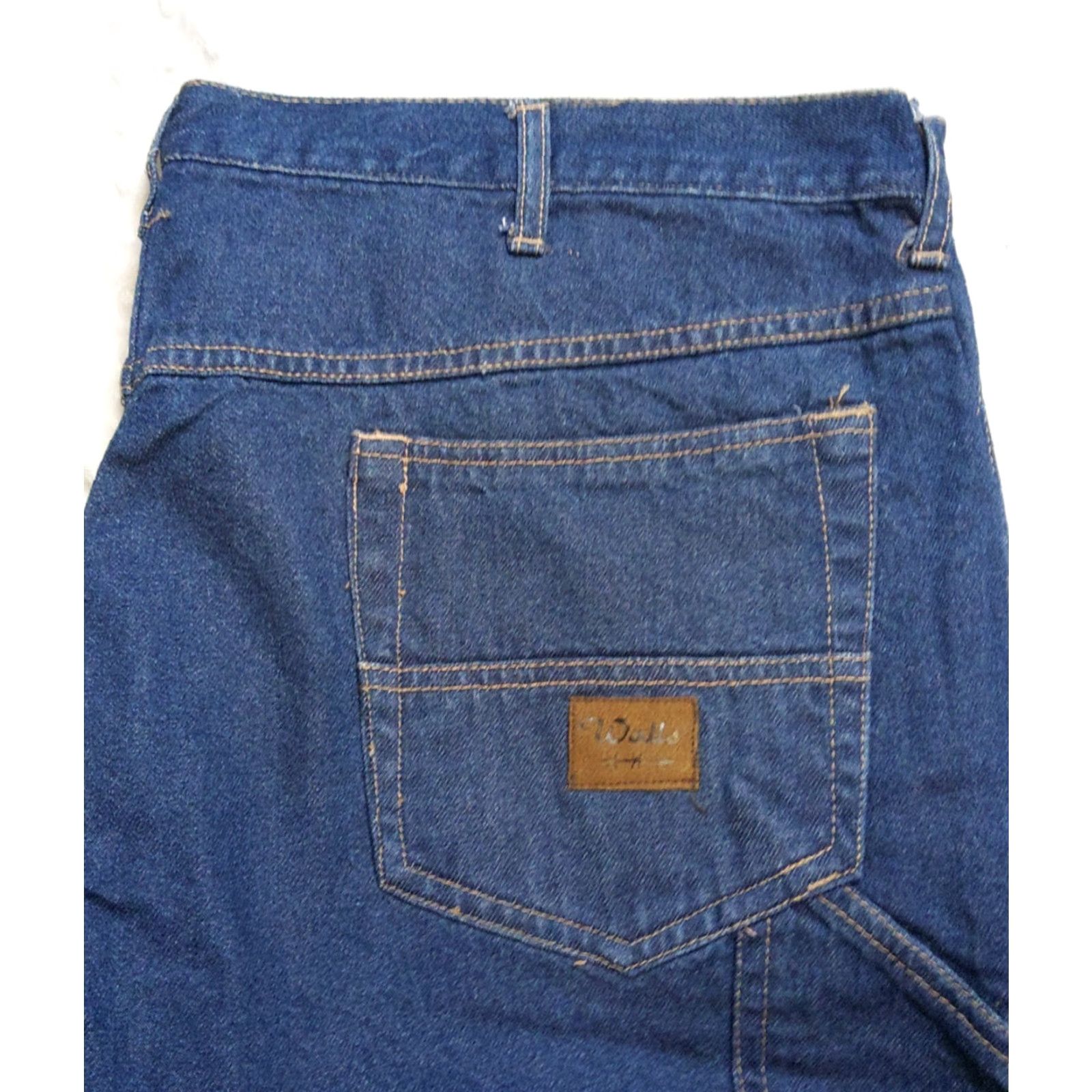 Walls Walls Jeans Men’s 42X32 Carpenter Relaxed Fit Blue Denim Workwear NWT 5-Pocket Zipper Button Mid Rise Cotton Jeans Mens Carpenters Size US 42 / EU 58 - 4 Thumbnail