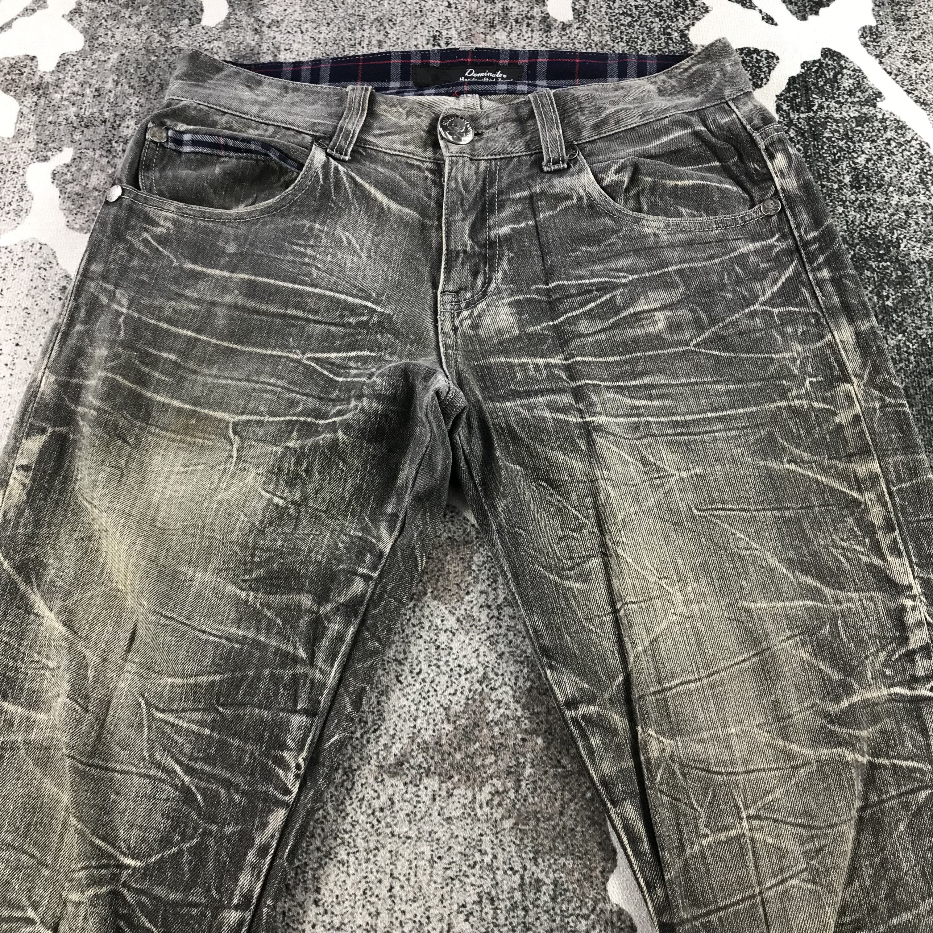 Japanese Brand Dominate Handcrafted Jeans Faded Black Denim KJ3192 Size US 30 / EU 46 - 3 Thumbnail