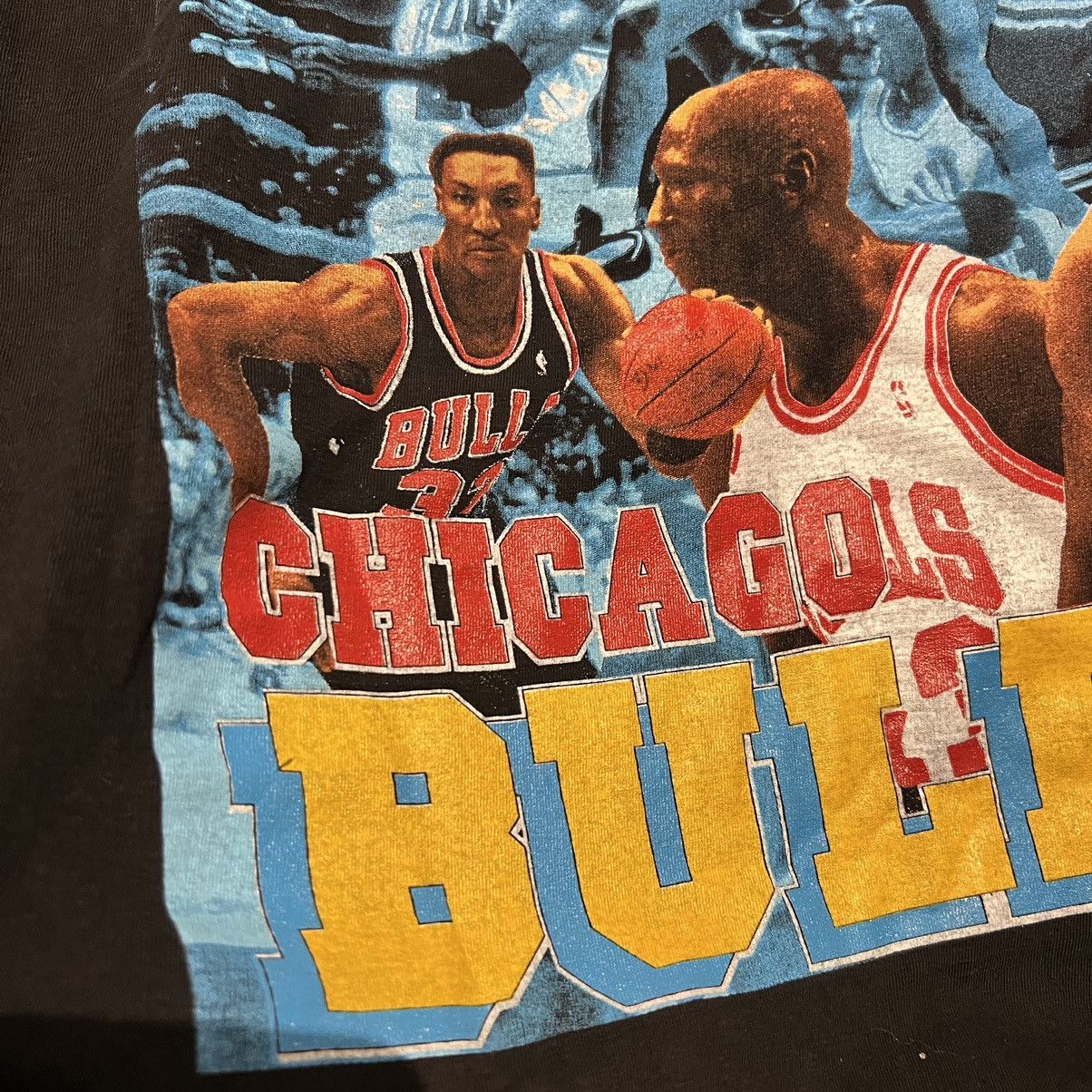 Rap Tees Vintage Chicago Bulls Rodman rap tee Size US L / EU 52-54 / 3 - 13 Thumbnail