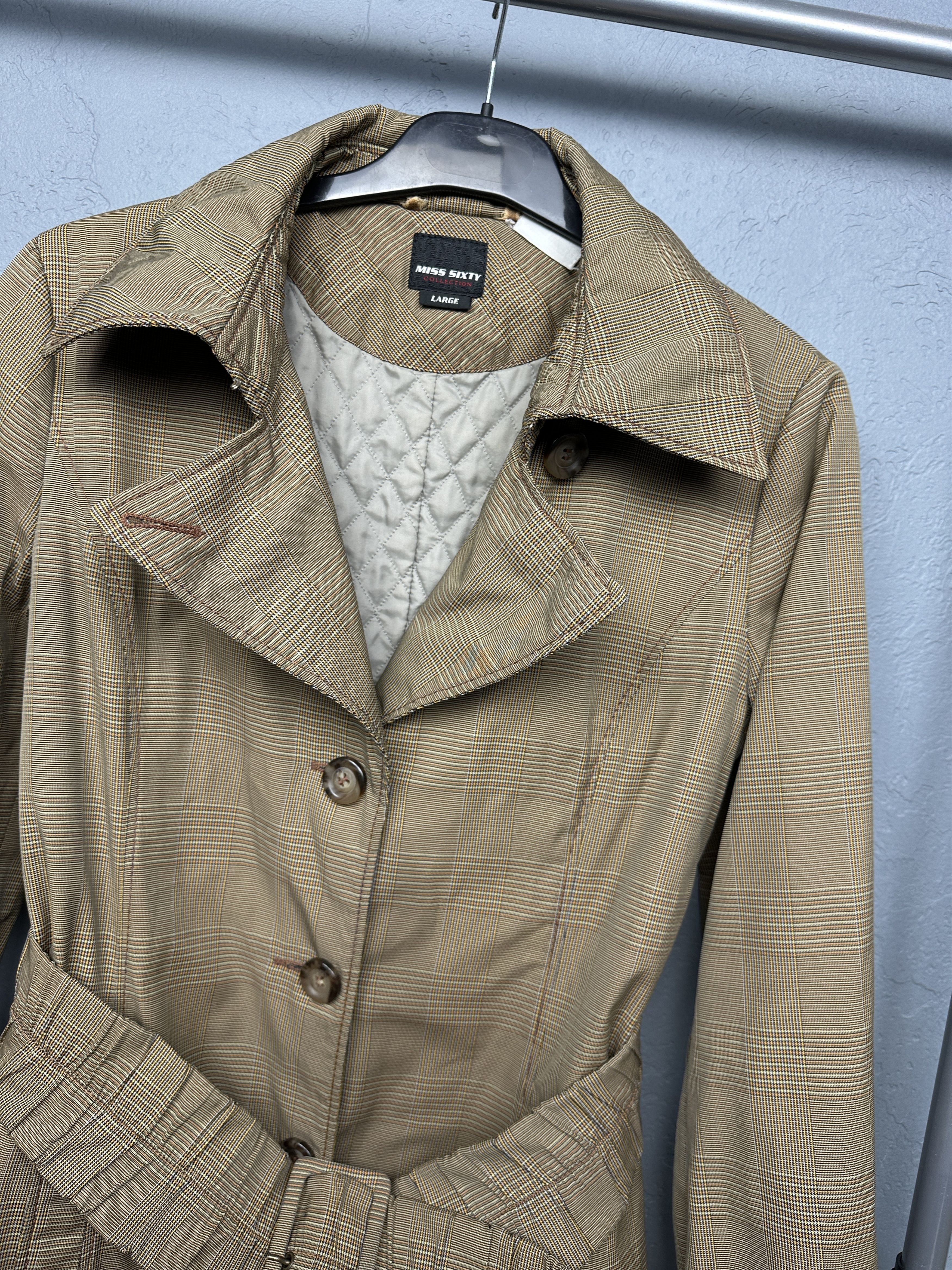 Miss Sixty Miss Sixty Vintage Womens Trench Coat Jacket Size L / US 10 / IT 46 - 2 Thumbnail