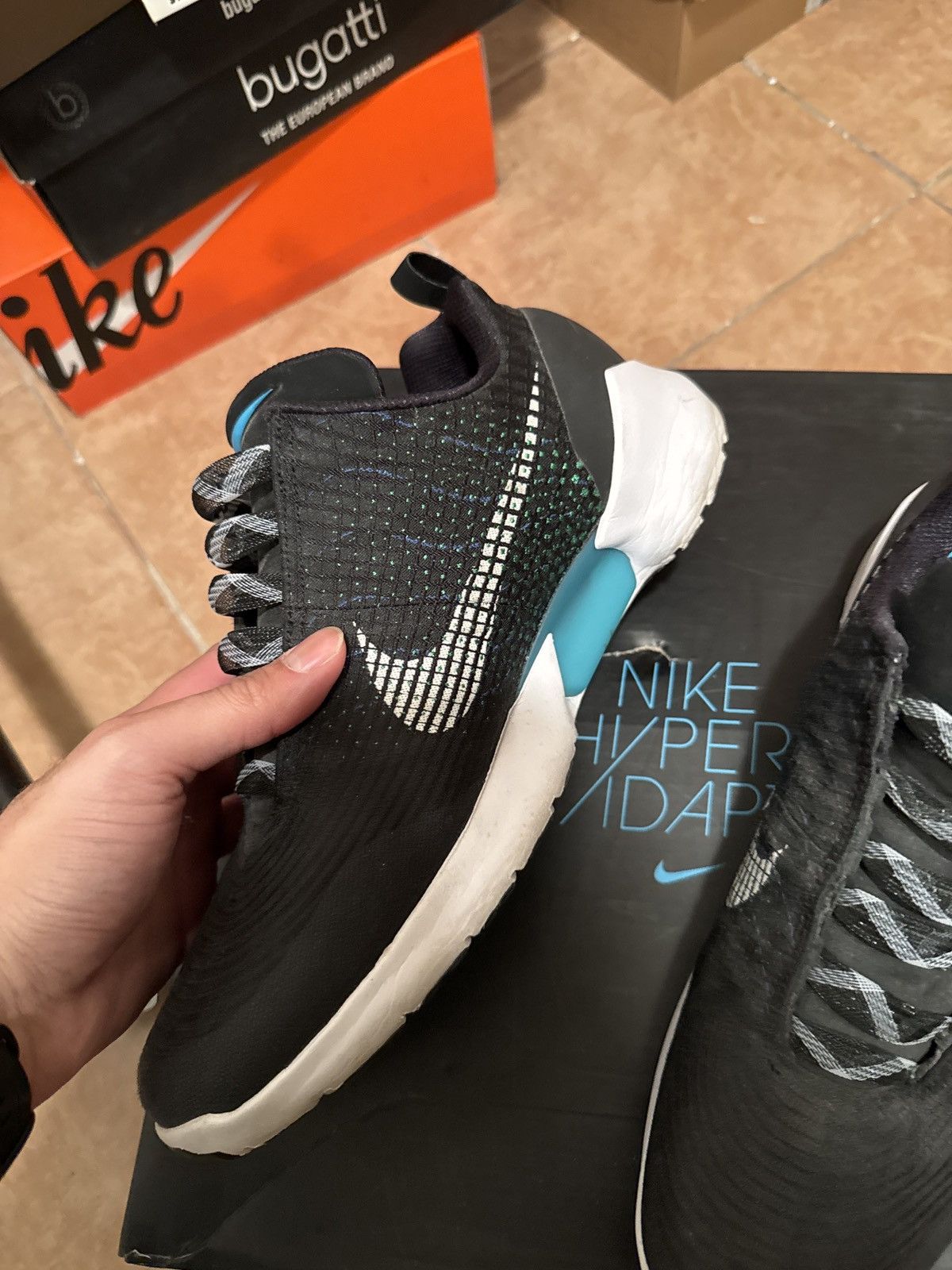Nike Nike Hyper Adapt 1.0 black / white / blue lagoon size 12.5 Size US 12.5 / EU 45-46 - 6 Thumbnail
