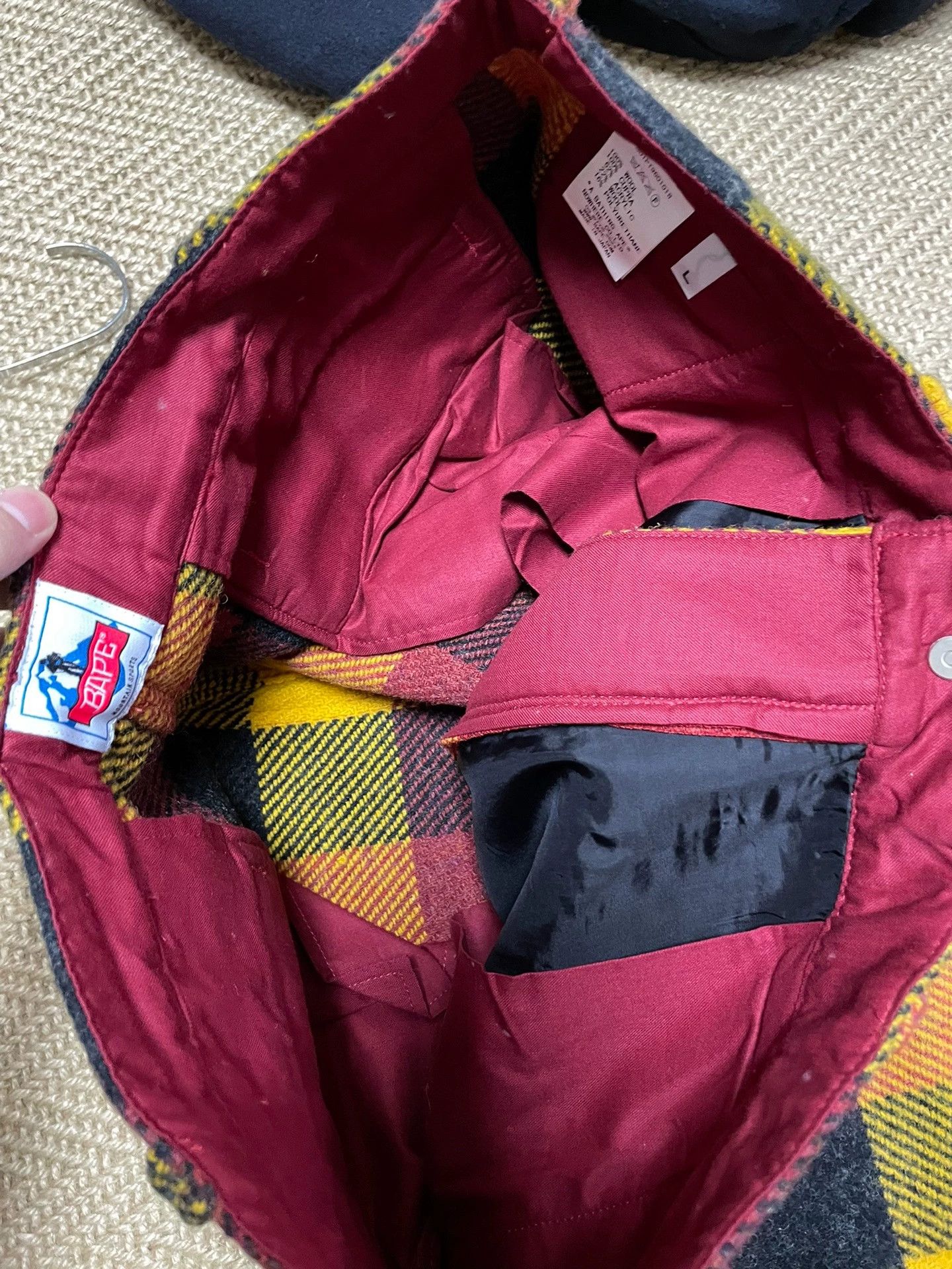 Bape BAPE Wool Check Multi-Pocket Pants W34 NIGO-Era Thick Size US 34 / EU 50 - 6 Thumbnail