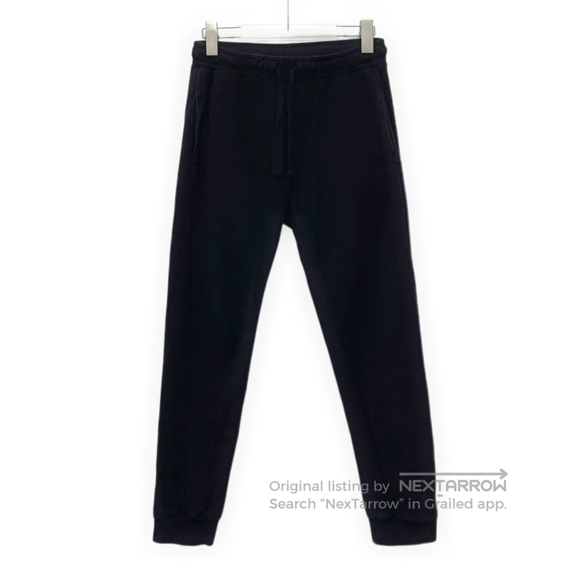 Burberry Burberry Black Cotton Drawstring Casual Trousers| Size US 27 - 1 Thumbnail
