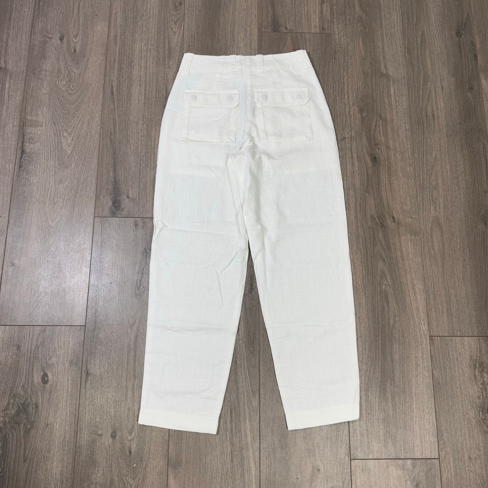 J.Crew J Crew Seaside Cargo Linen Tencel Lyocell Pants US Women 00P Size 24" / US 00 / IT 34 - 2 Thumbnail