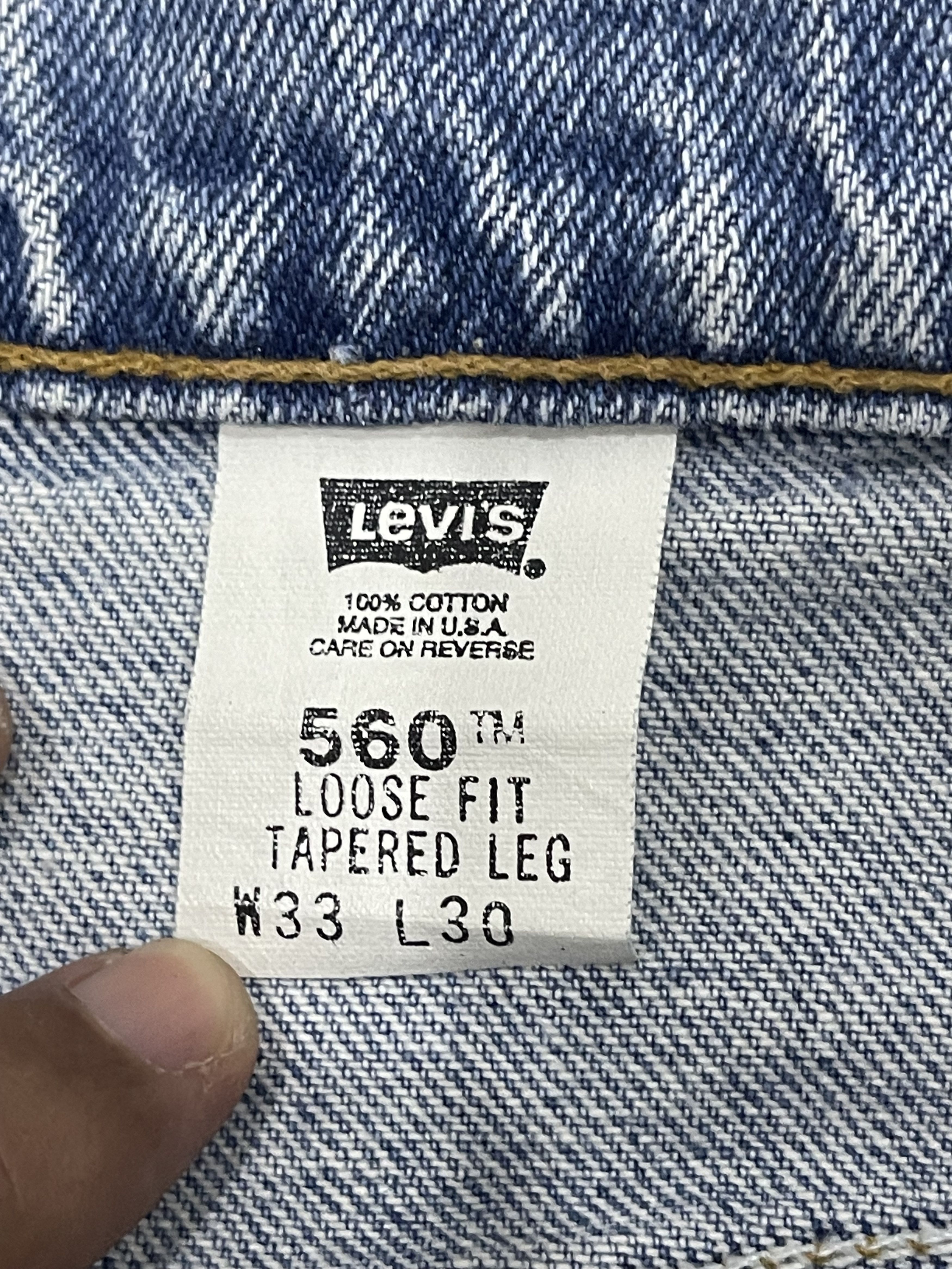 Levi's × Vintage VINTAGE 90s LEVI'S 560 BAGGY DENIM JEANS CROPPED SHORT Size US 33 - 4 Thumbnail