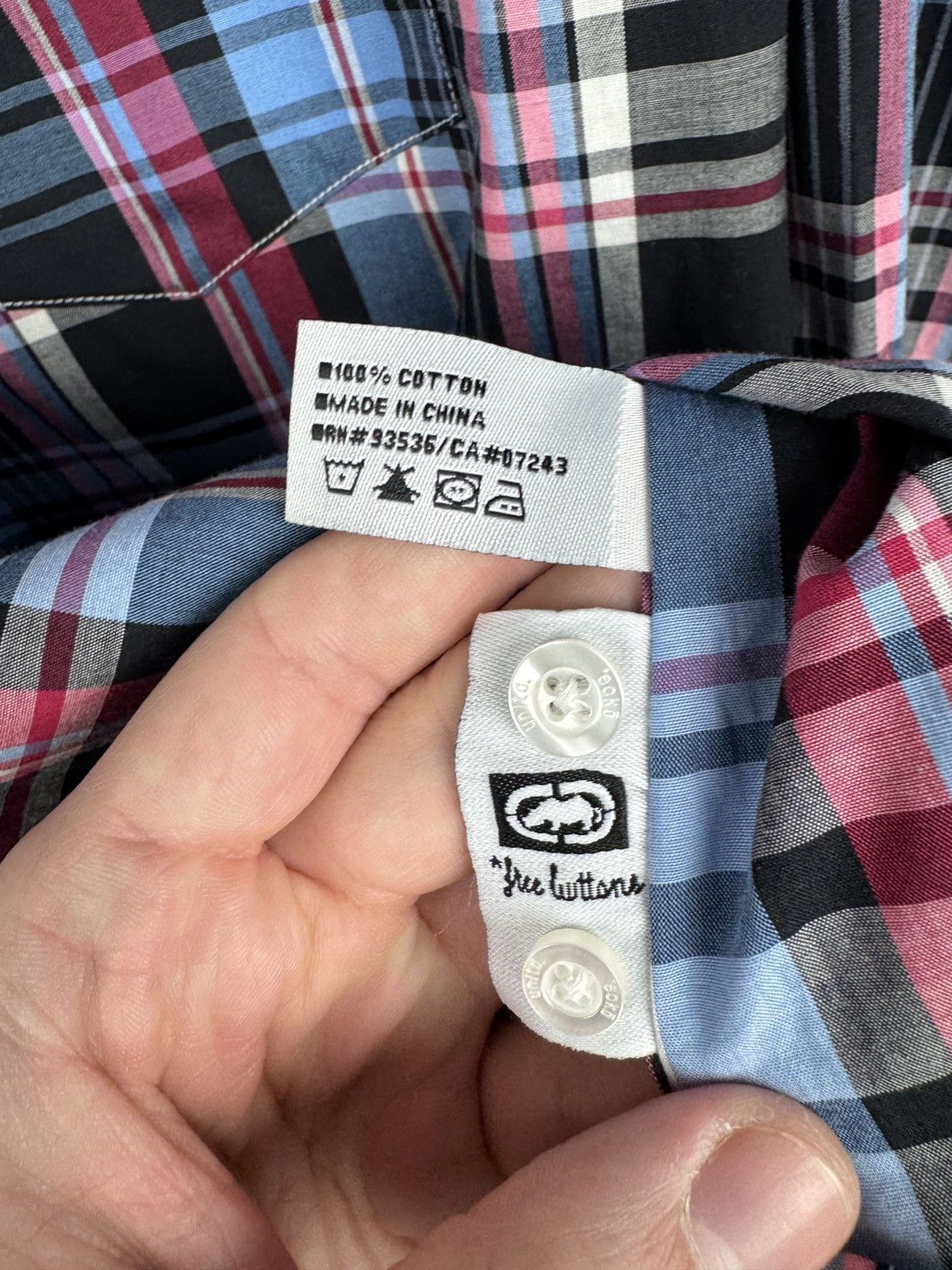 Ecko Unltd. Ecko Unltd. Plaid Button-Up Shirt Long Sleeve Casual Mens Size US L / EU 52-54 / 3 - 8 Thumbnail
