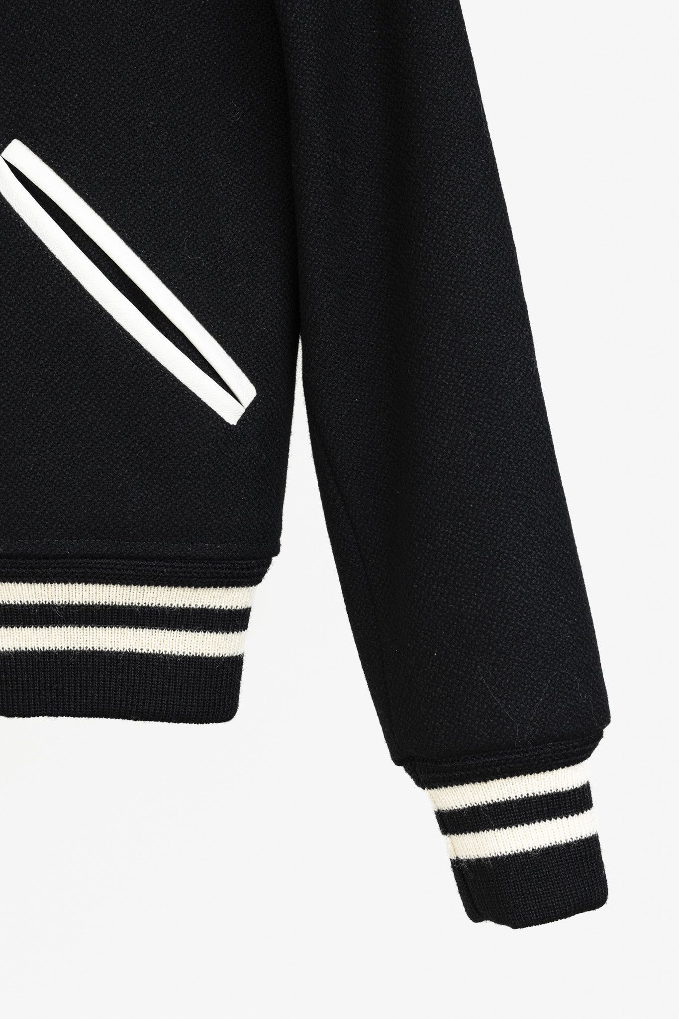 Yves Saint Laurent Saint Laurent Teddy Varsity Black White Jacket Size S / US 4 / IT 40 - 7 Thumbnail