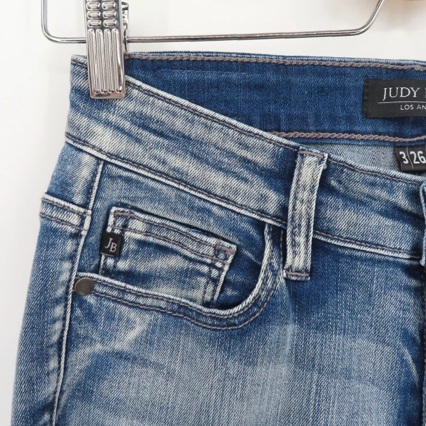 Denime Judy Blue Women Jeans Skinny Style JB82190LT 26 3 26 Whiskered Blue Denim Pants Size 26" / US 2 / IT 38 - 3 Thumbnail