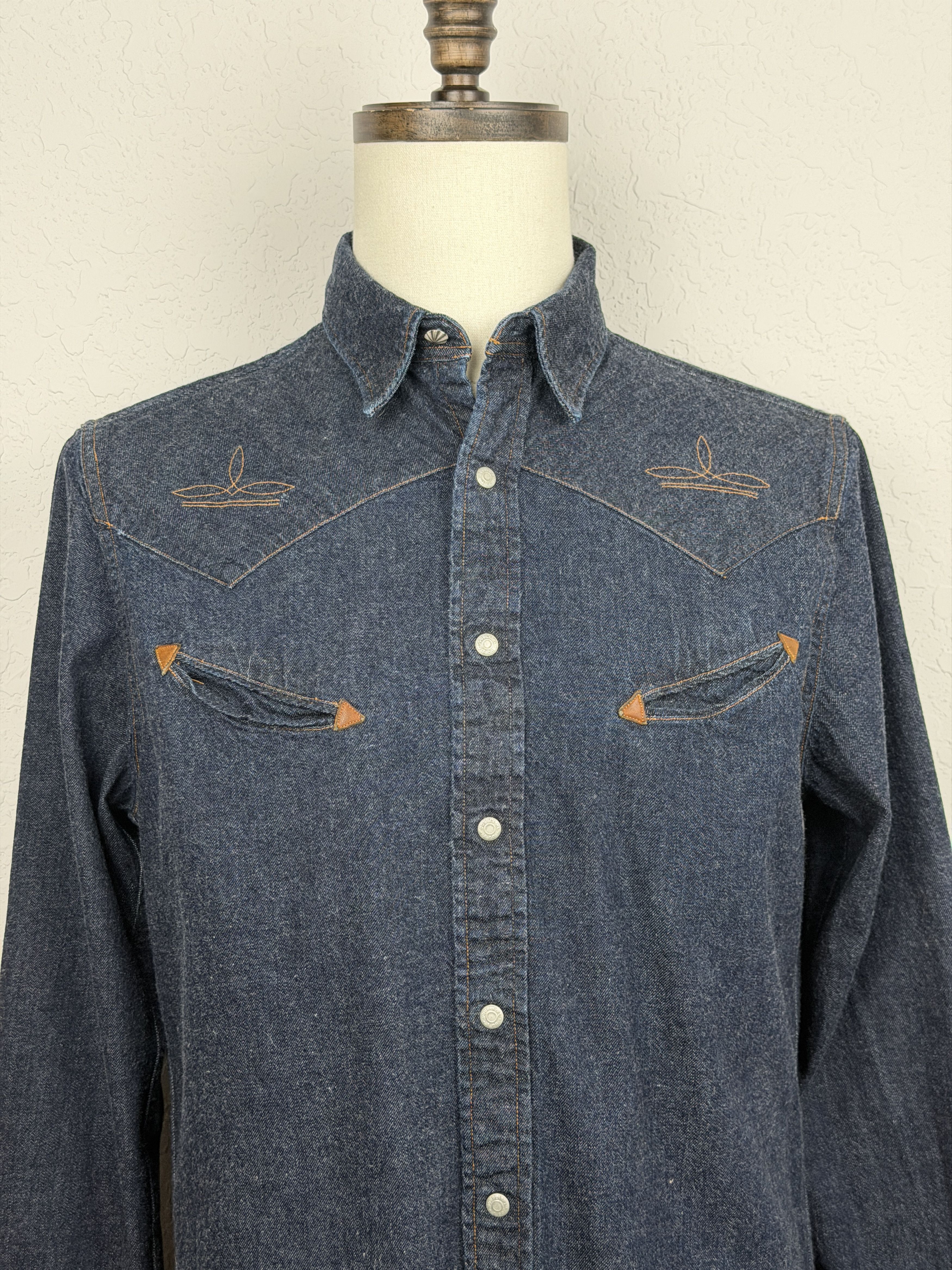 RRL Ralph Lauren Polo Western Slim Fit Western Shirt Size US M / EU 48-50 / 2 - 4 Thumbnail