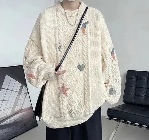 Aran Isles Knitwear Winter Twist Embroidery Knitwear Oversize Sweater Size US L / EU 52-54 / 3 - 2 Thumbnail