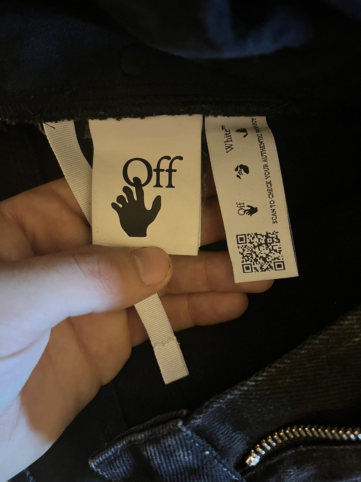 Off-White Off White Black denim logo Jeans Size US 36 / EU 52 - 10 Thumbnail