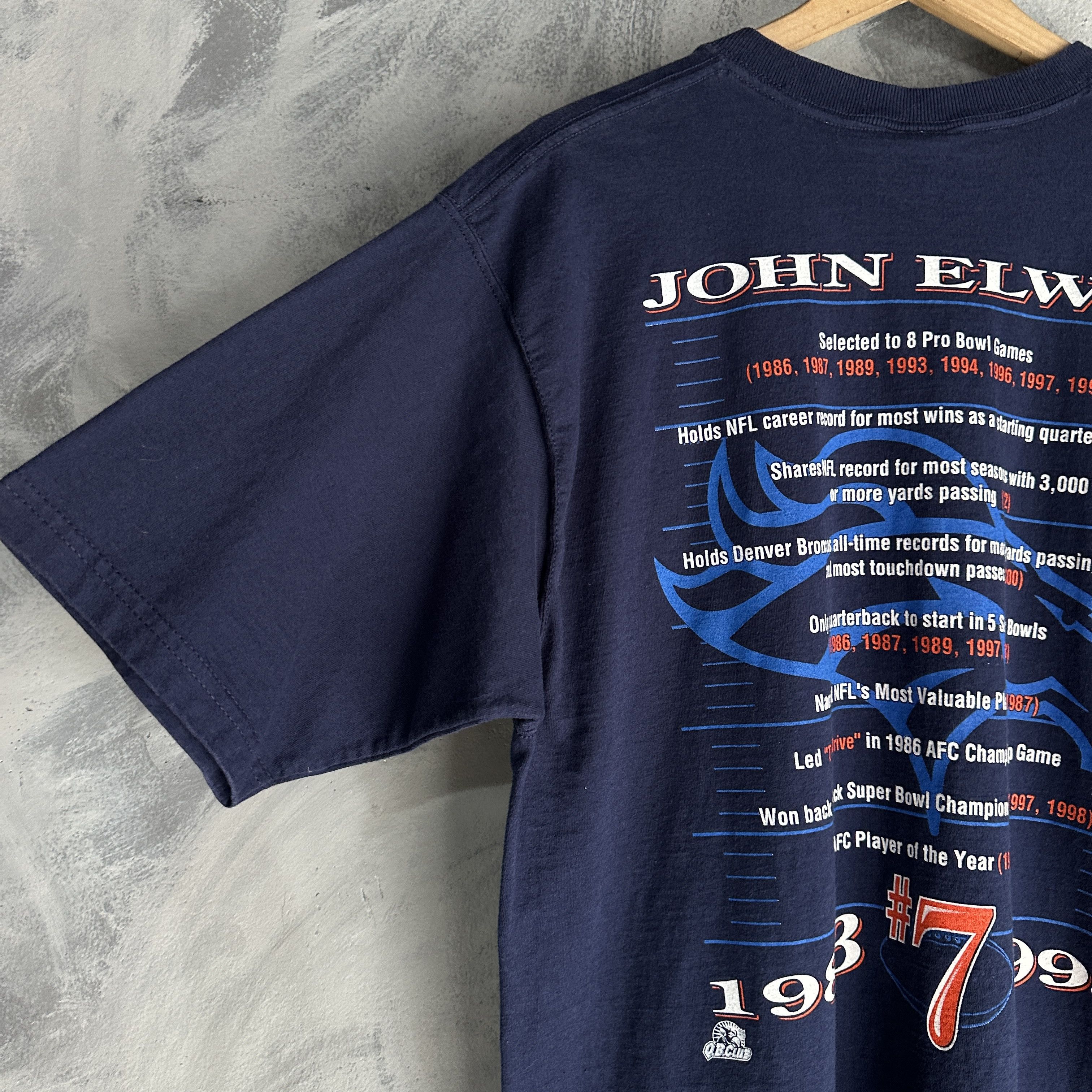 Pro Player Vtg John Elway T Shirt Super Bowl Pro Player Denver Broncos Size US L / EU 52-54 / 3 - 10 Thumbnail