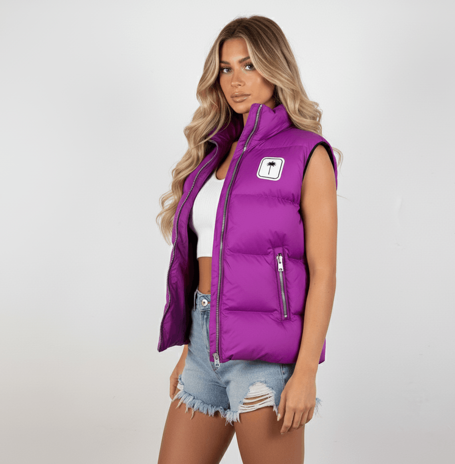 Palm Angels Palm Angels Puffer Vest Purple Women's Size XS Oversized Size XS / US 0-2 / IT 36-38 - 2 Thumbnail