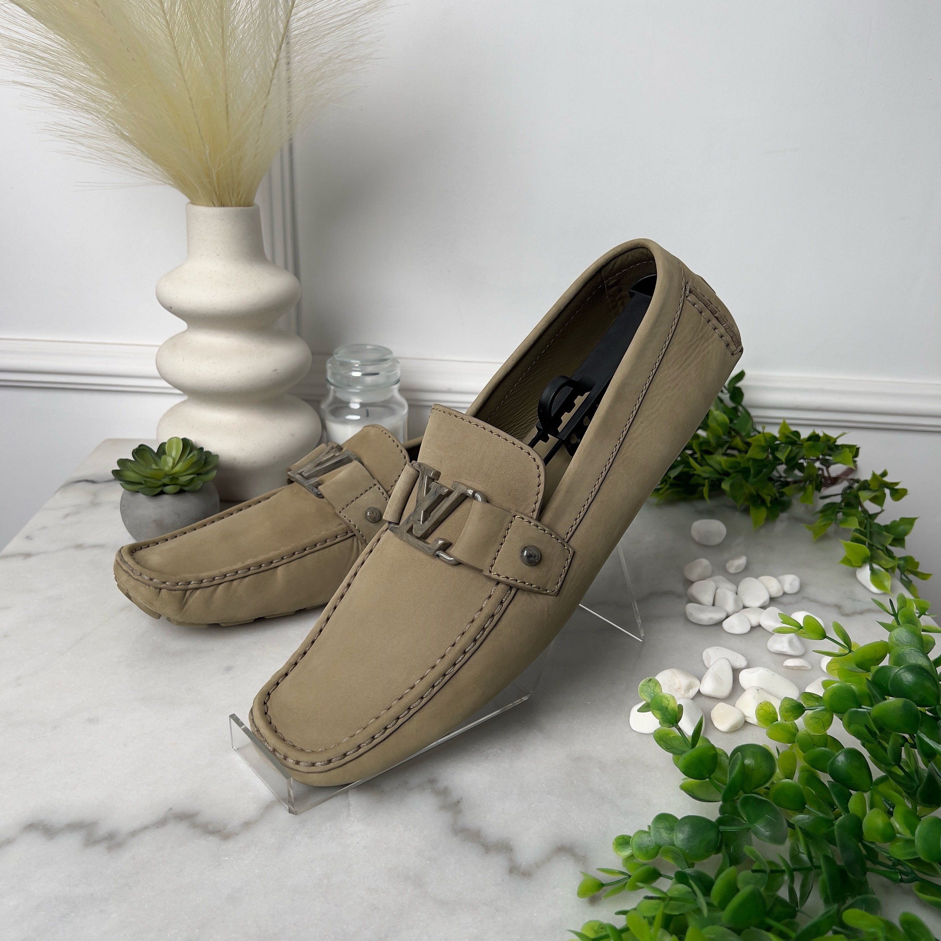 Louis Vuitton Monte Carlo Driving Moccasin Beige Nubuck Size US 13 / EU 46 - 1 Thumbnail
