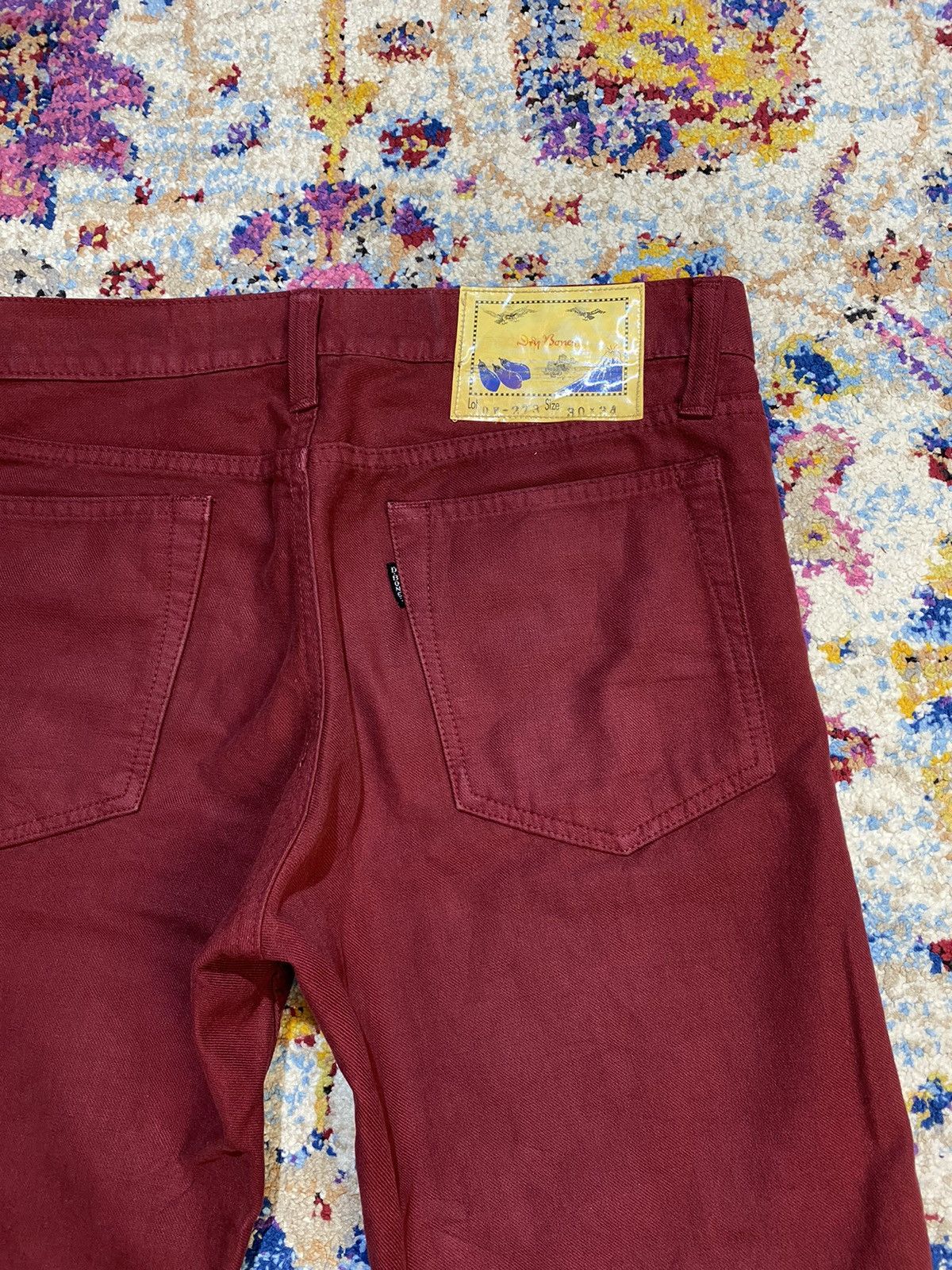 Dry Bones Vintage Dry Bones Tokyo Japan DP-273 Burgundy Red Jeans W30 Size US 30 / EU 46 - 3 Thumbnail